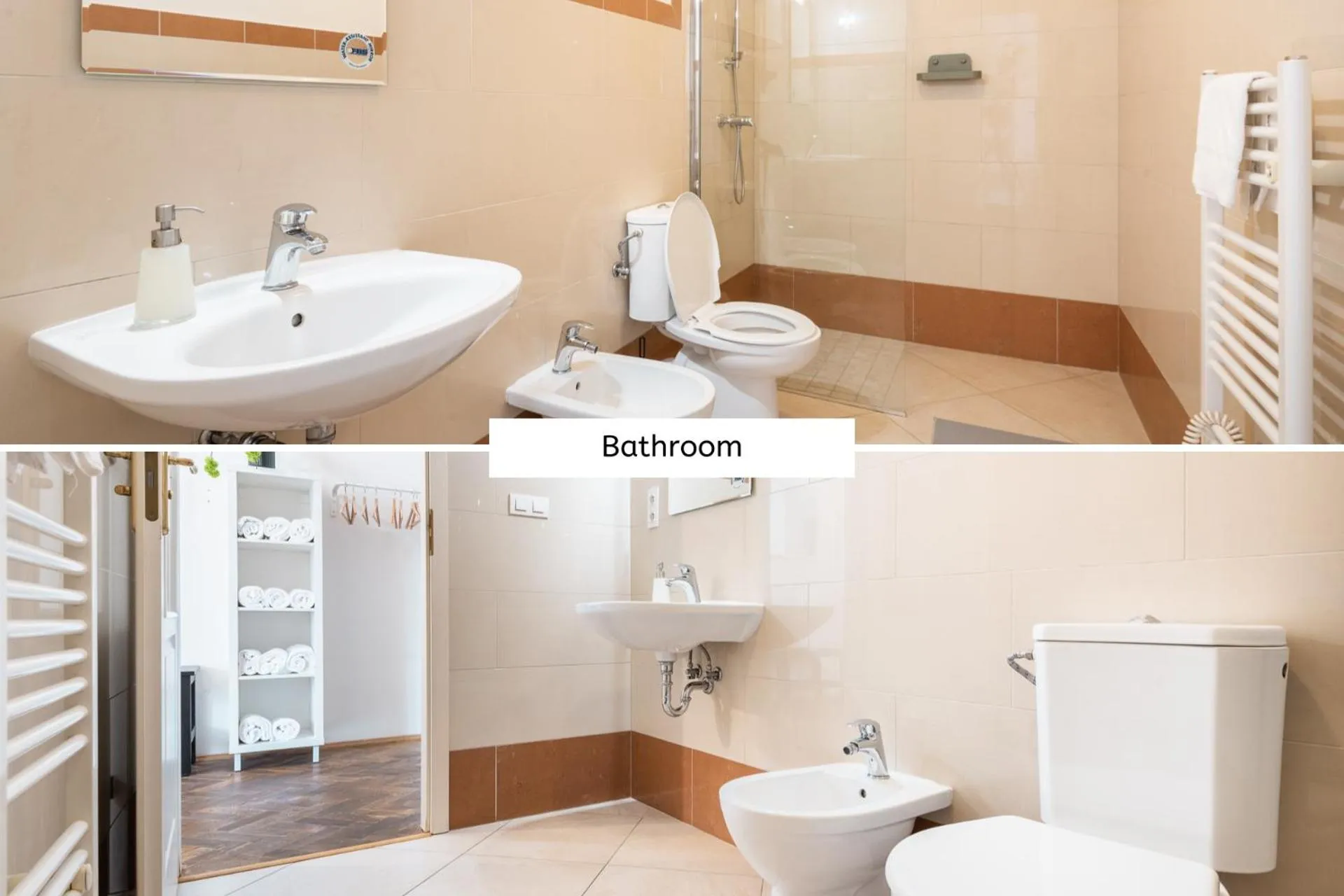 Shower in Hybernska Apartments by Pragueforyou