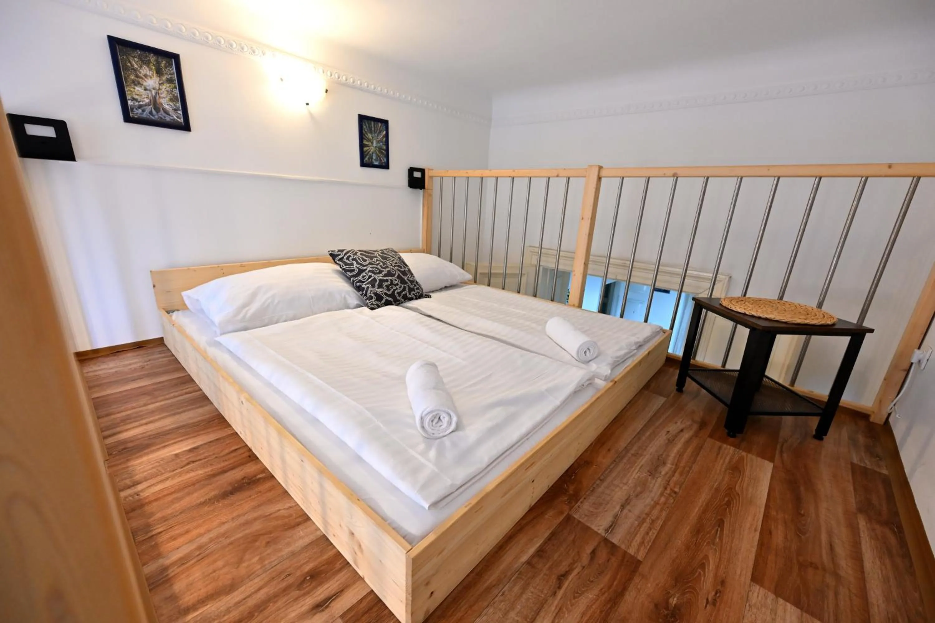 Bed in Hybernska Apartments by Pragueforyou