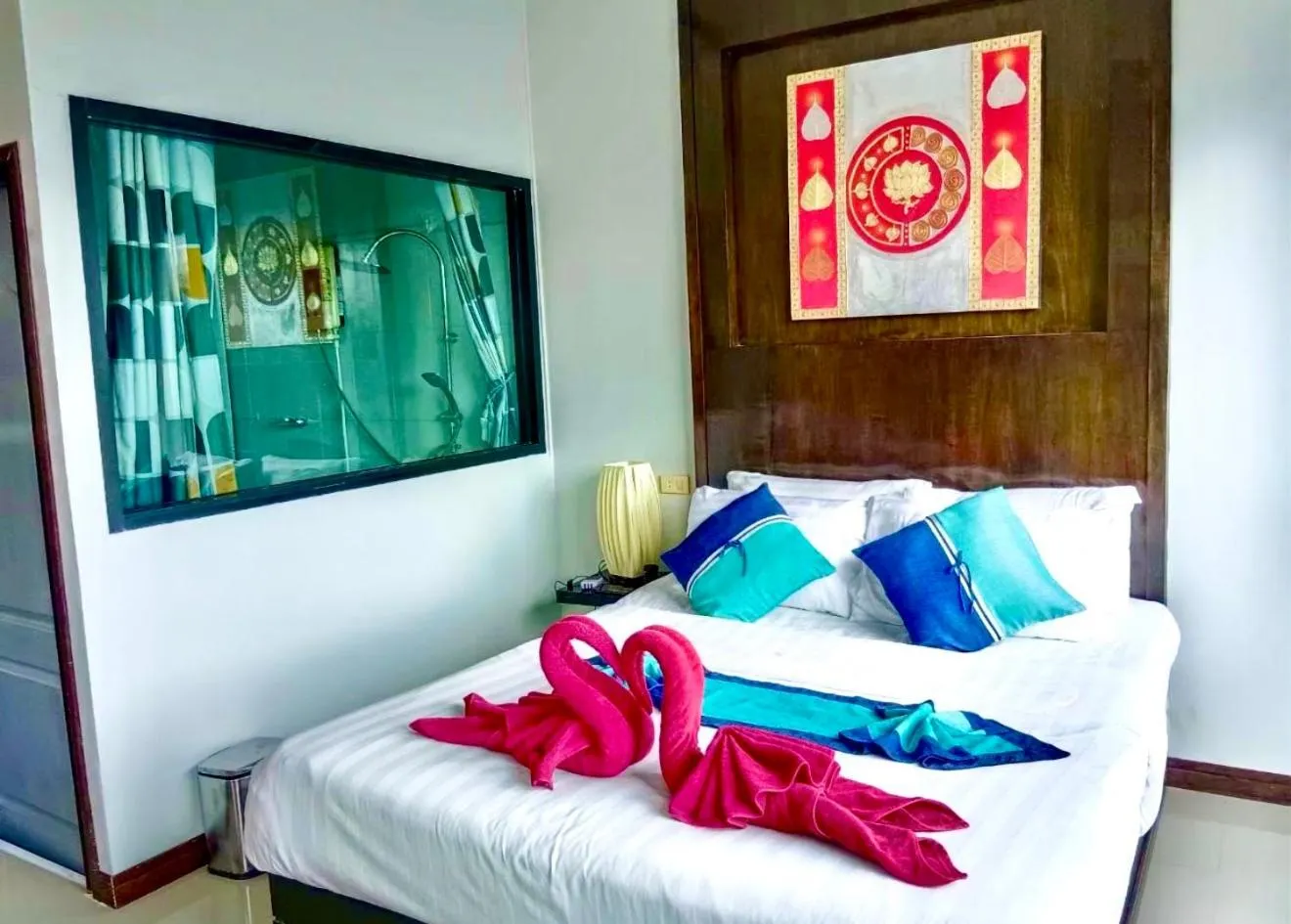 Bed in Kathalee Beach Resort & Spa