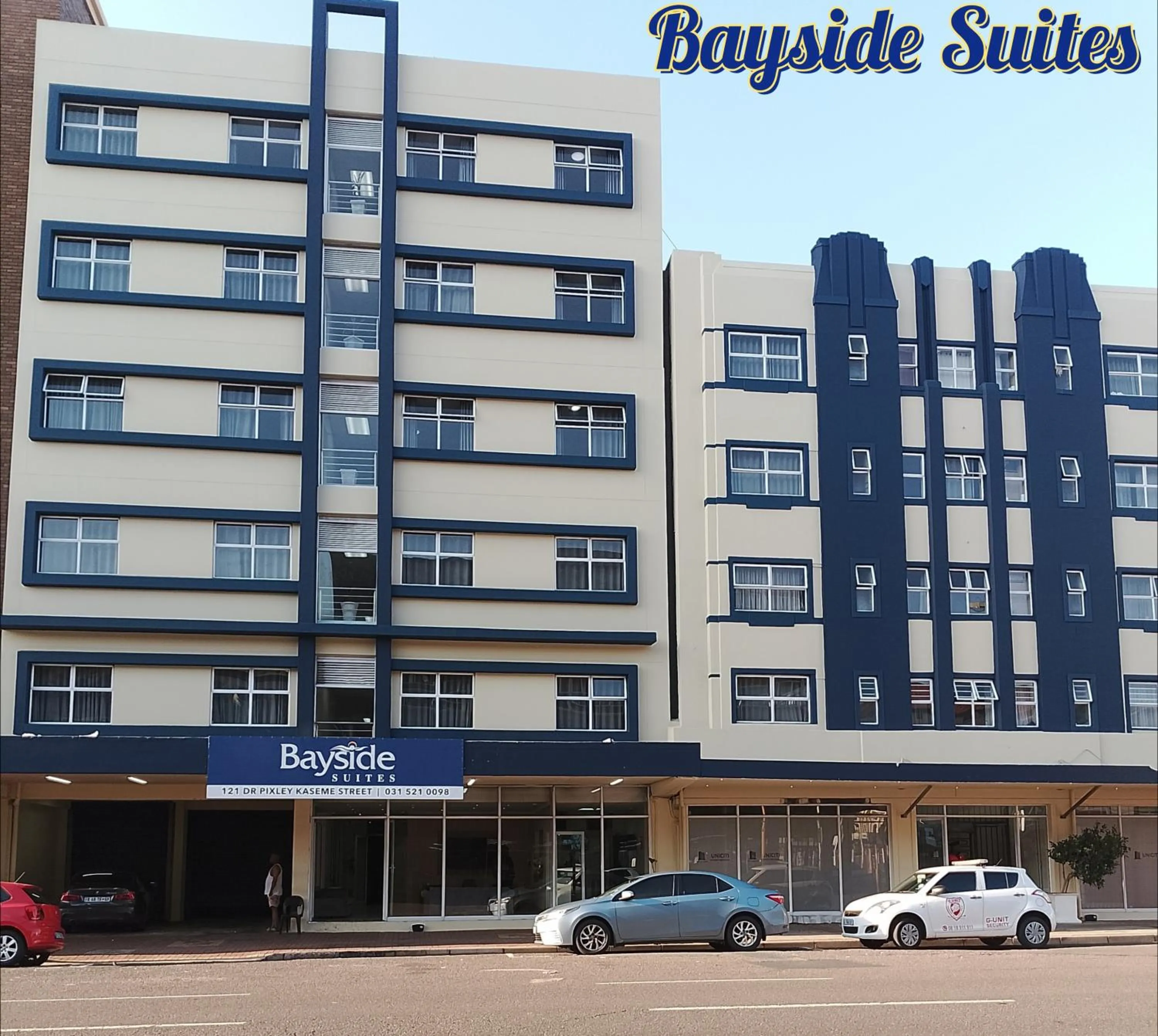 Property building in Bayside Hotel Suites