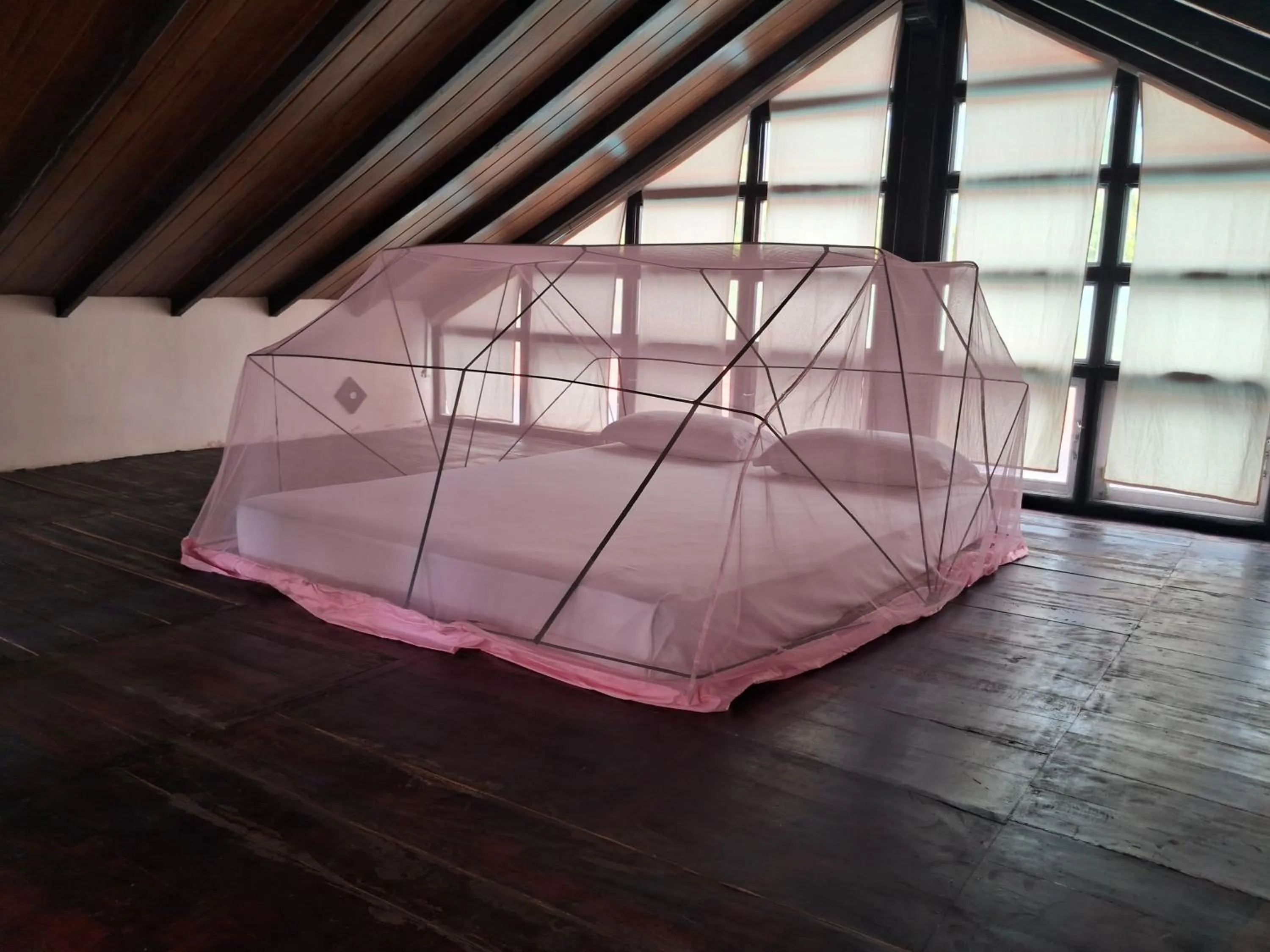 Bed in Mudra beach villa Gokarna