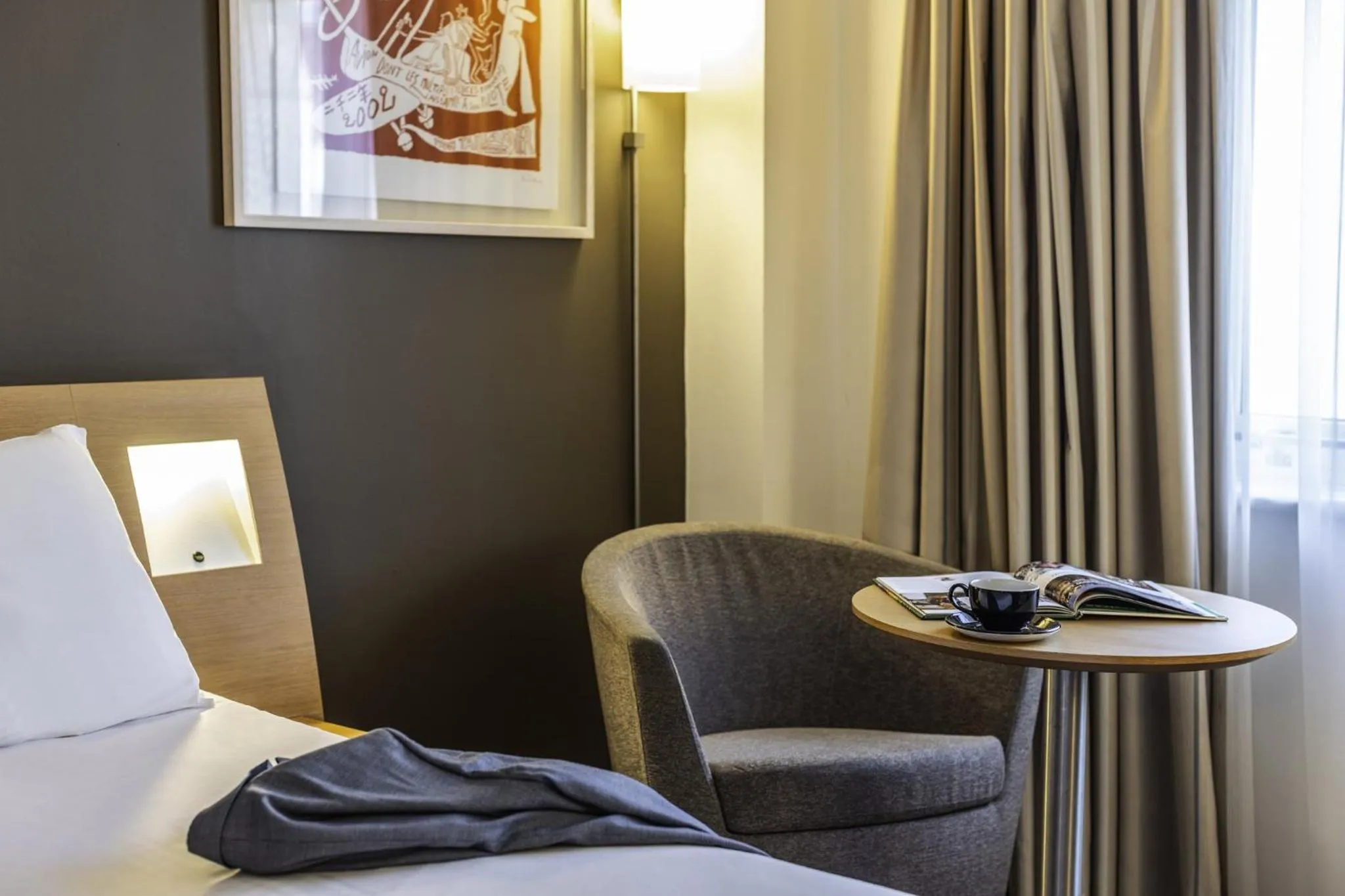 Seating area, Bed in Novotel Bristol Centre