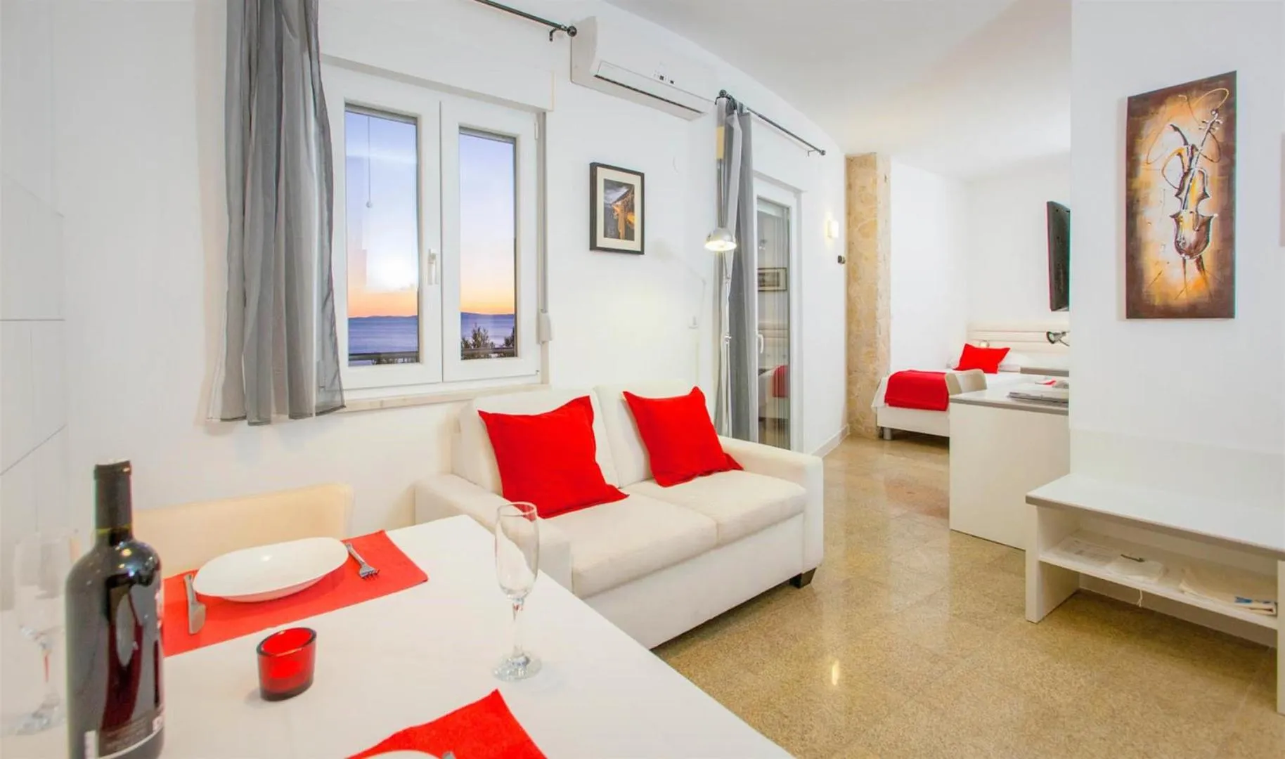 Living room in Ark Beach Apartments