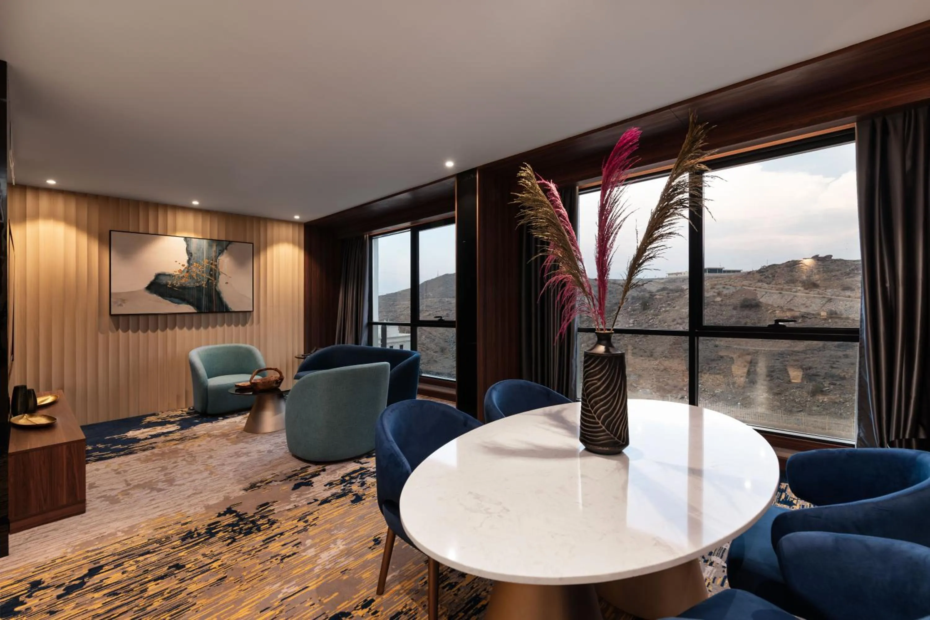 Seating area in Warwick Al Taif Hotel