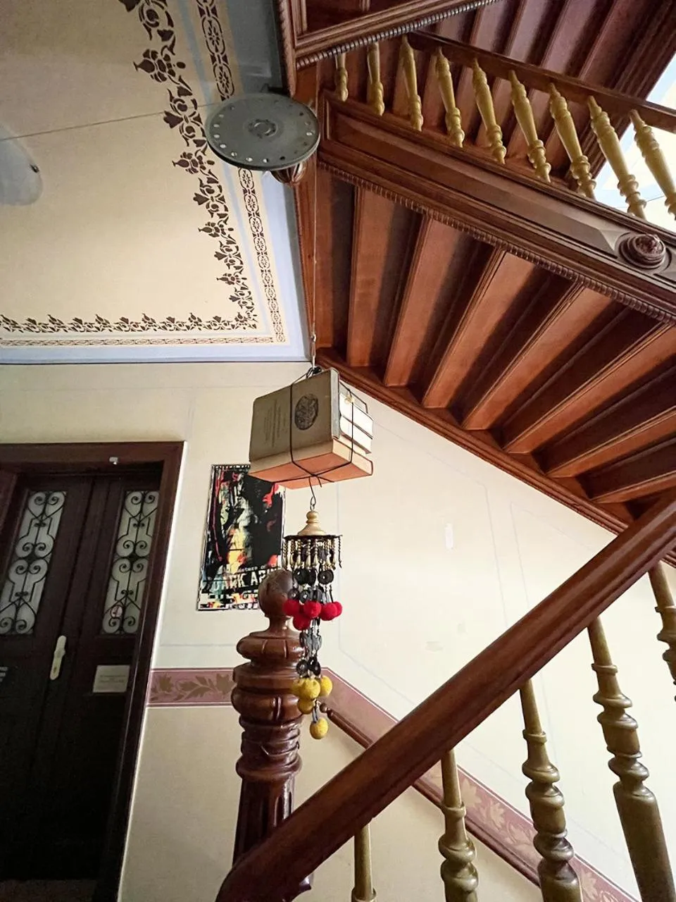 Decorative detail in Homeplanet Hostel