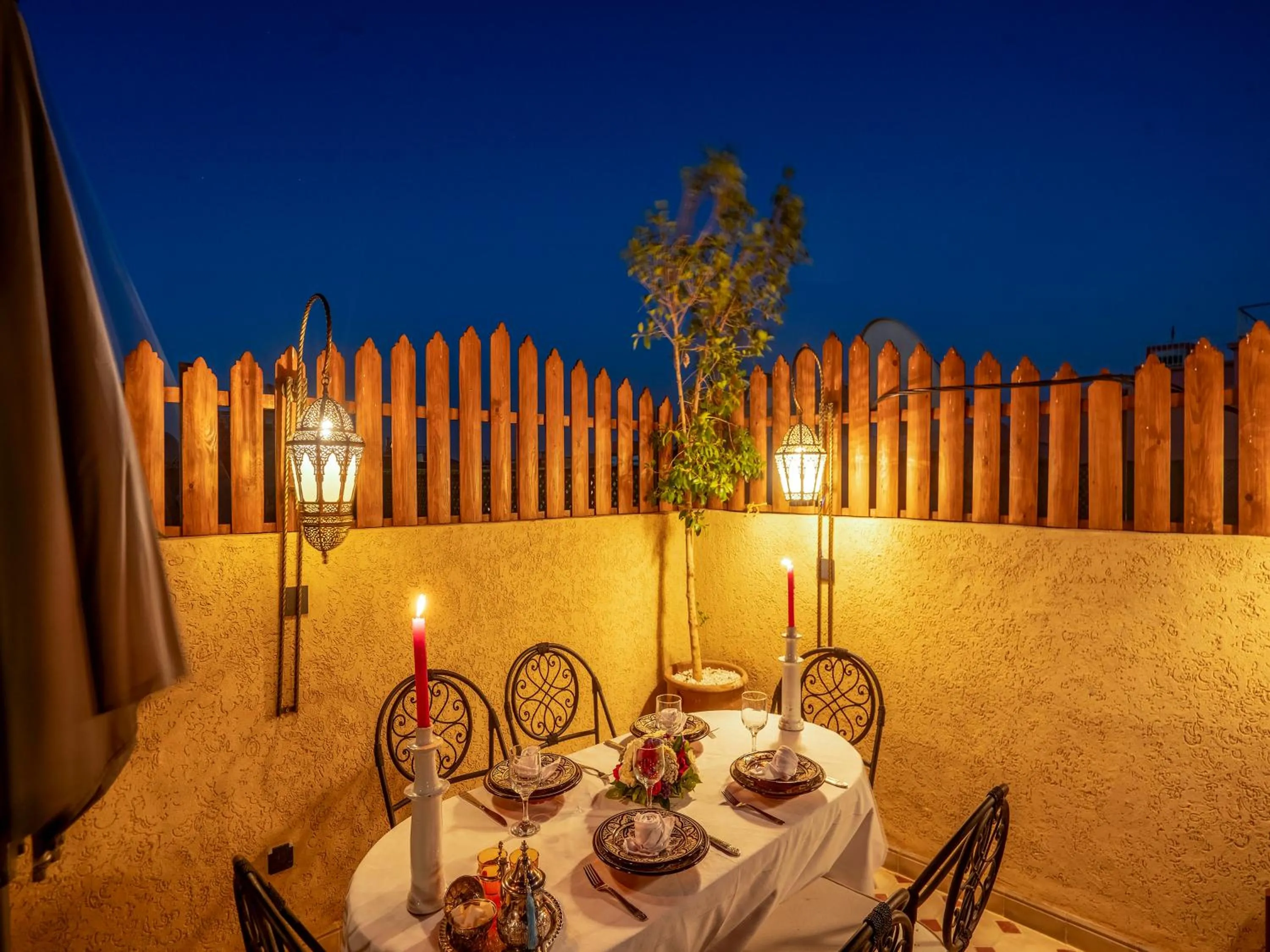 Balcony/Terrace in Riad Le Nid De Fatima
