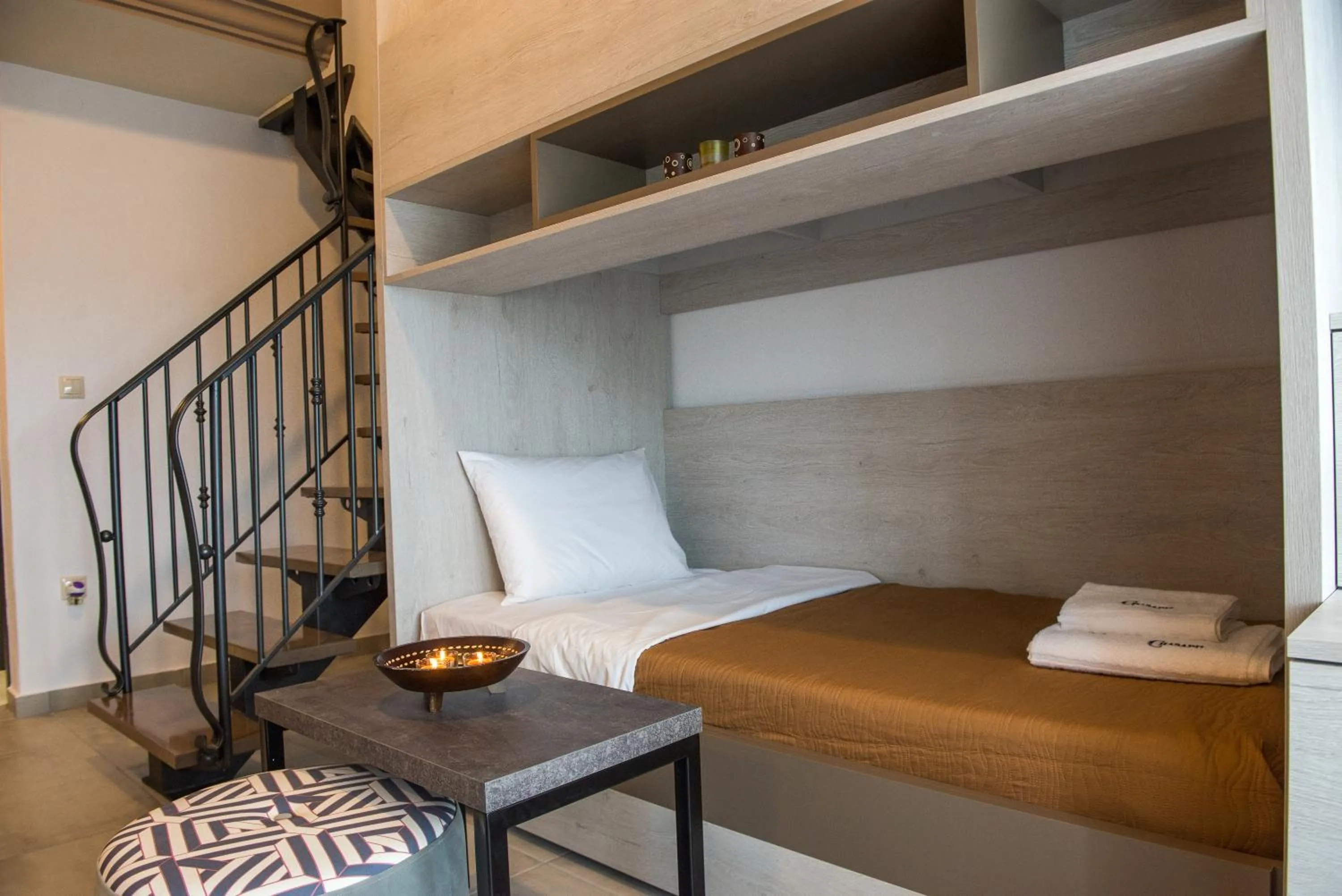 Bed in Chasapis Luxury Apartments&Studios