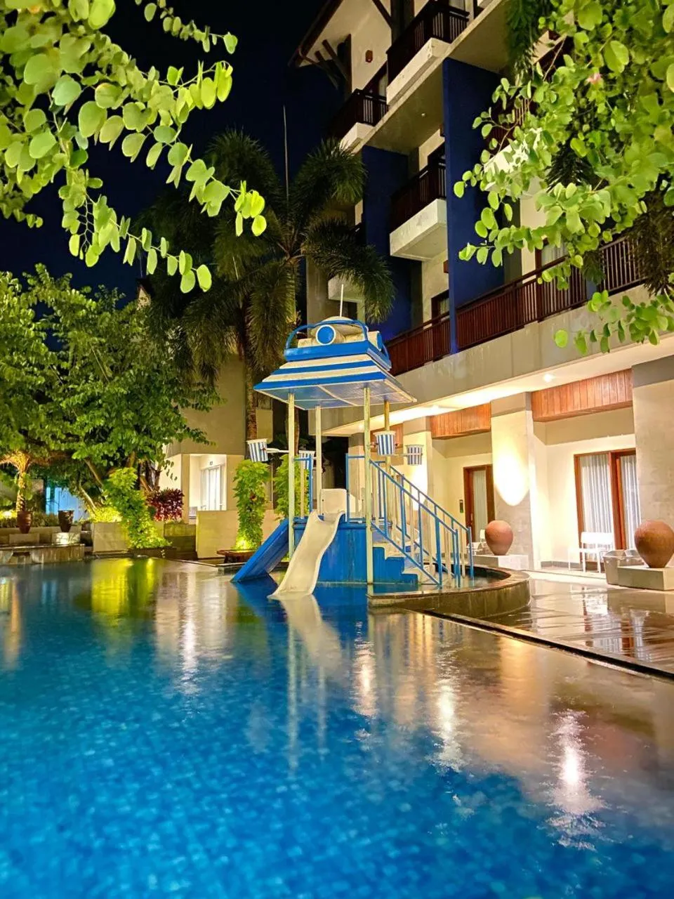 Pool view in Menara Laut Hotel