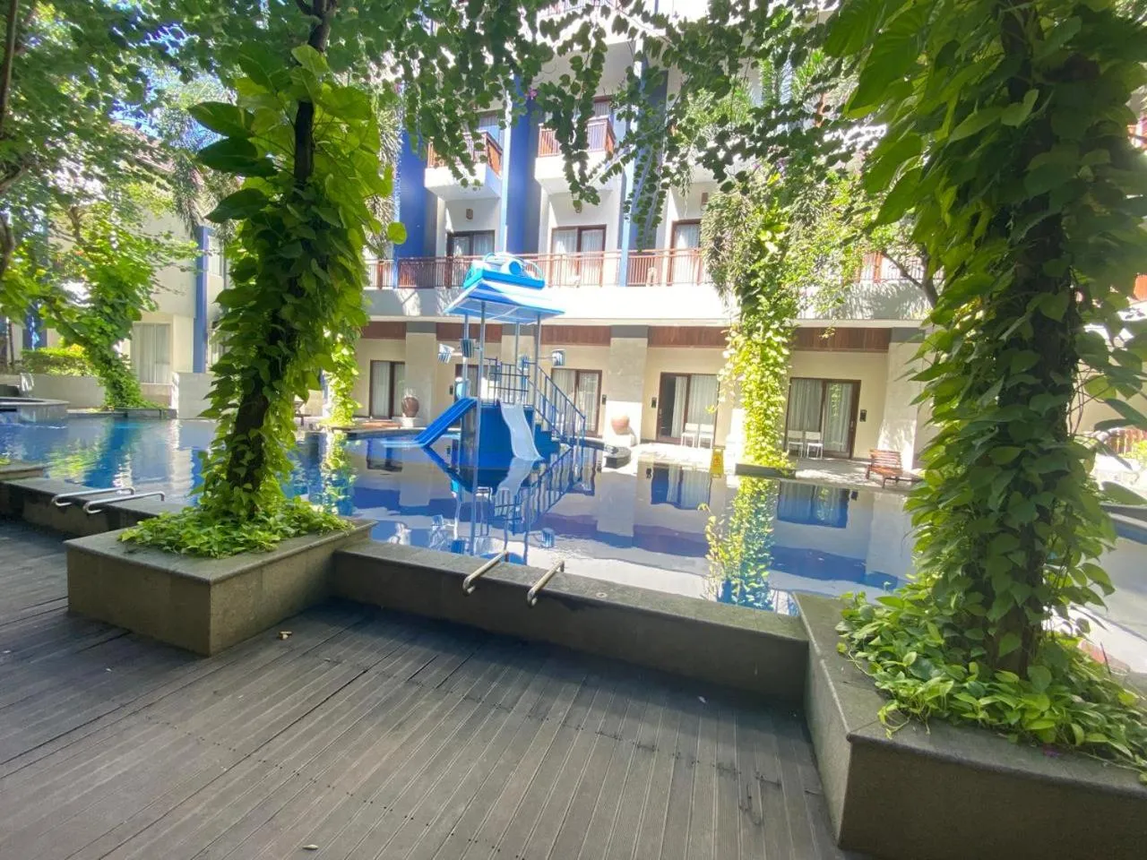 Pool view in Menara Laut Hotel