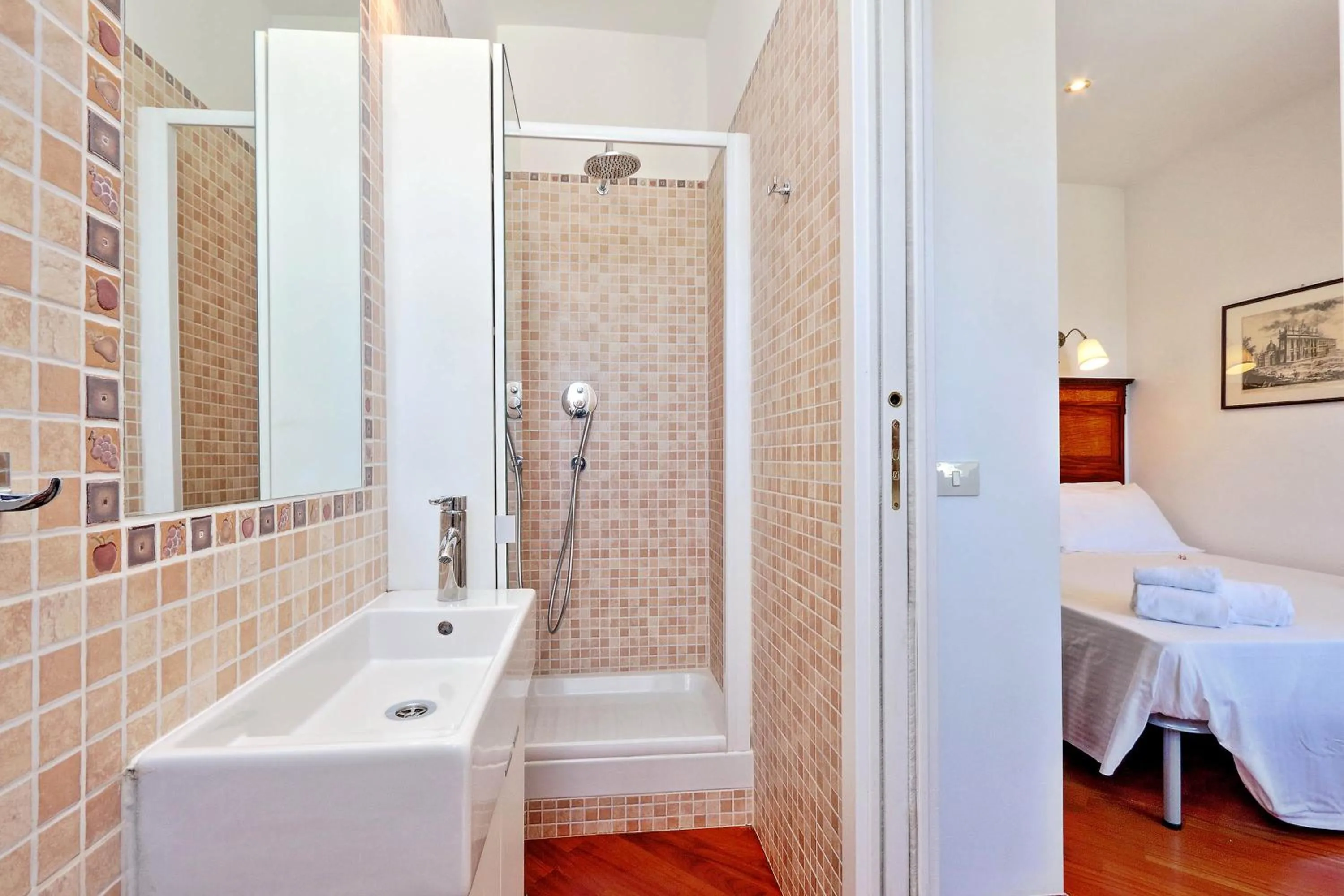 Bathroom, Bed in Terrazze Navona