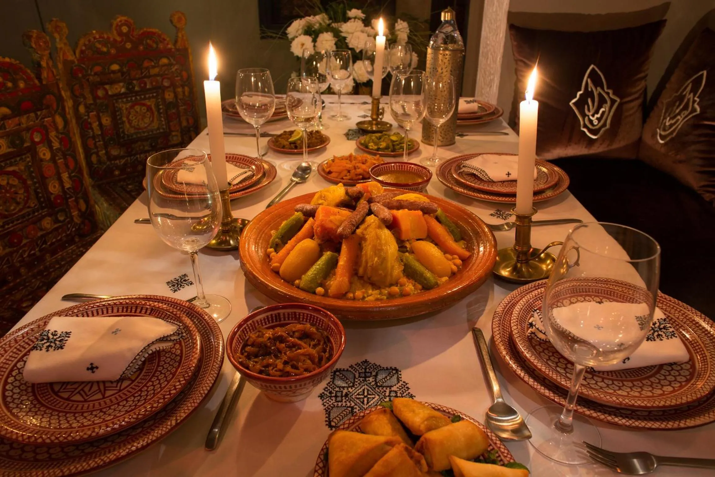 Dining area in Riad Irhalne