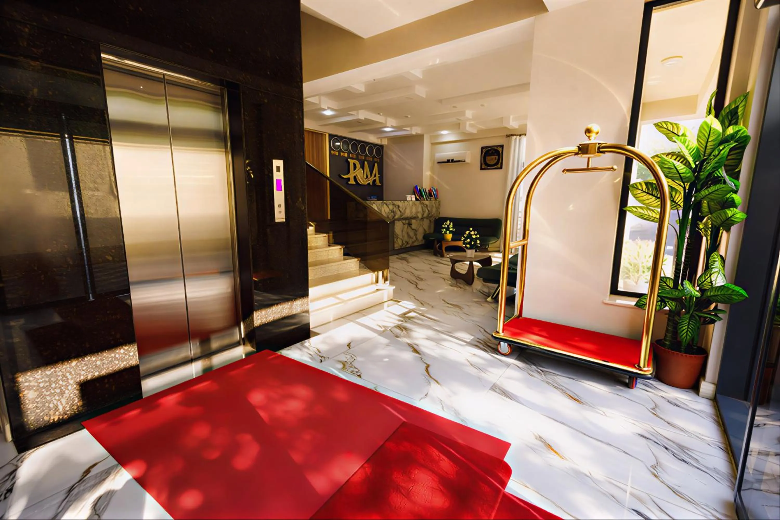 Lobby or reception in Royal Meridien Hotel