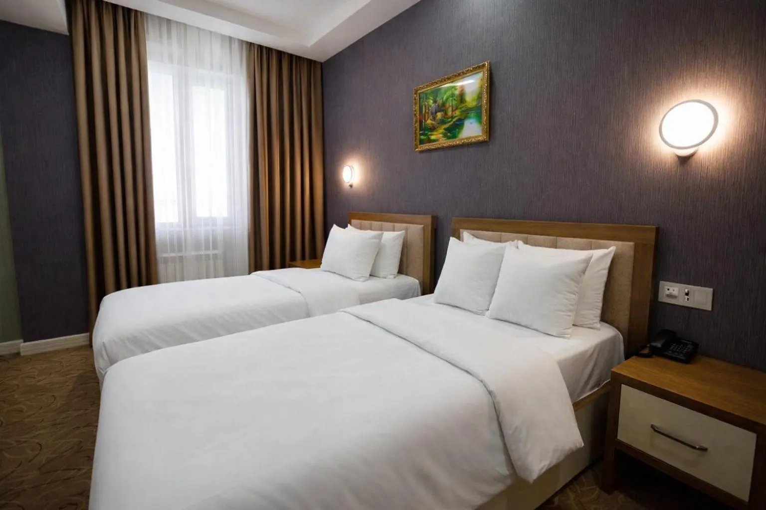 Bed in Royal Meridien Hotel