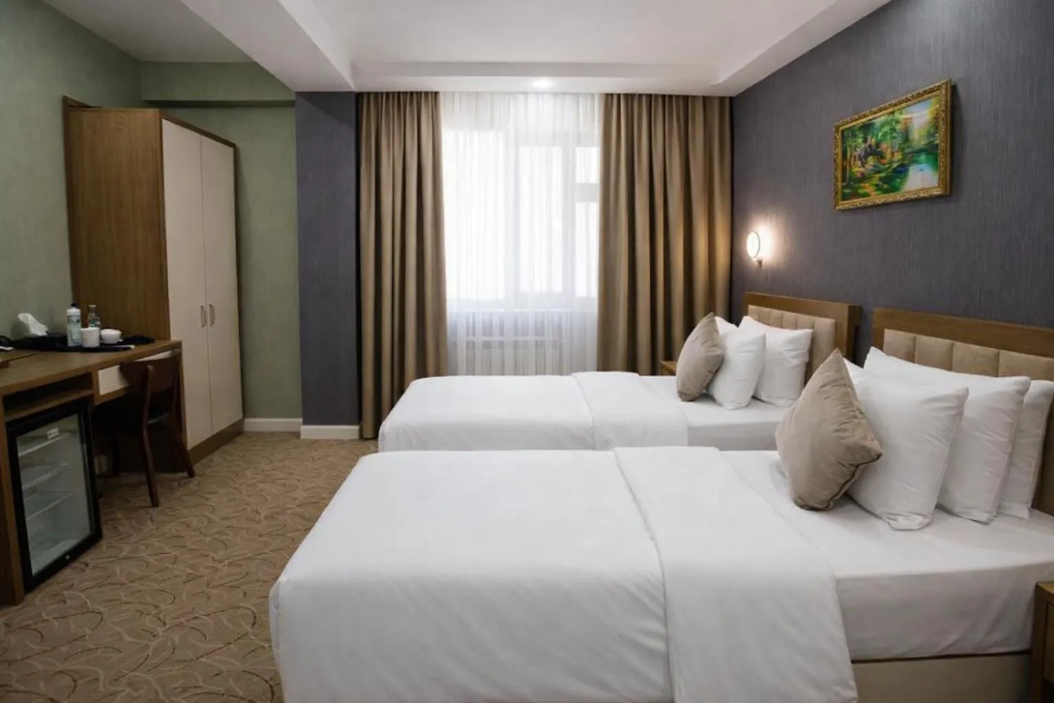 Bed in Royal Meridien Hotel