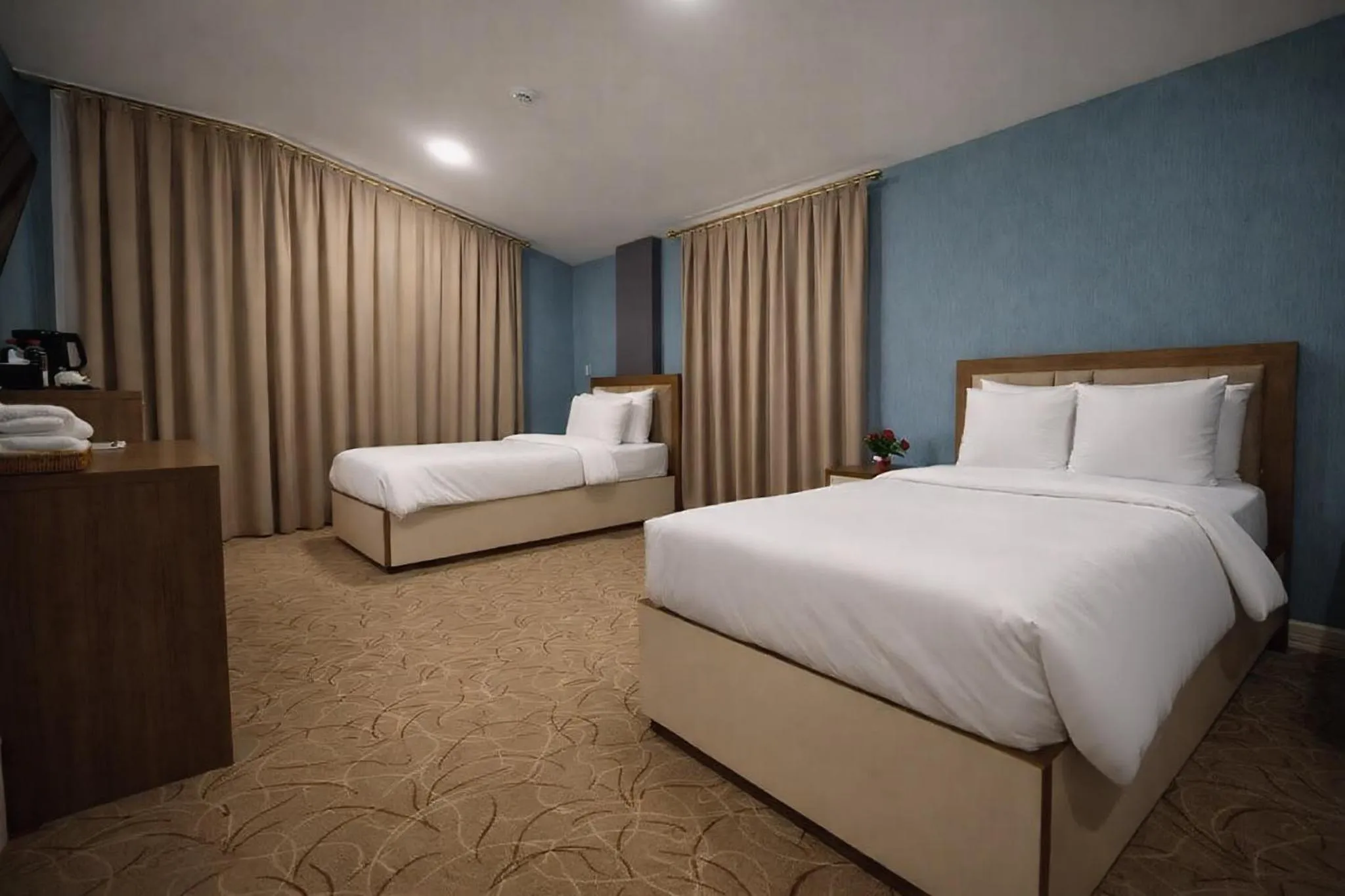 Bed in Royal Meridien Hotel