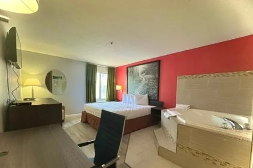 Bed in Namaste Inn & Suites Dawsonville