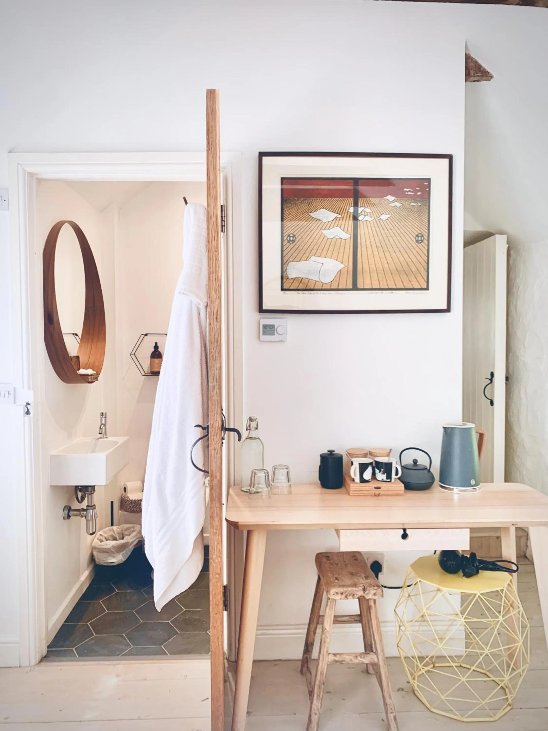 Bedroom in Wester Auchraw Longhouse Artful highland stay