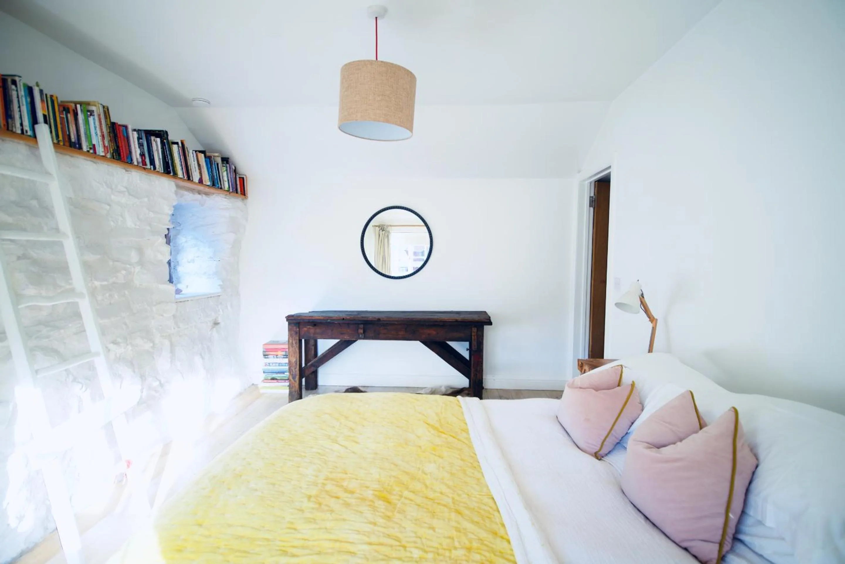 Bedroom, Bed in Wester Auchraw Longhouse Artful highland stay