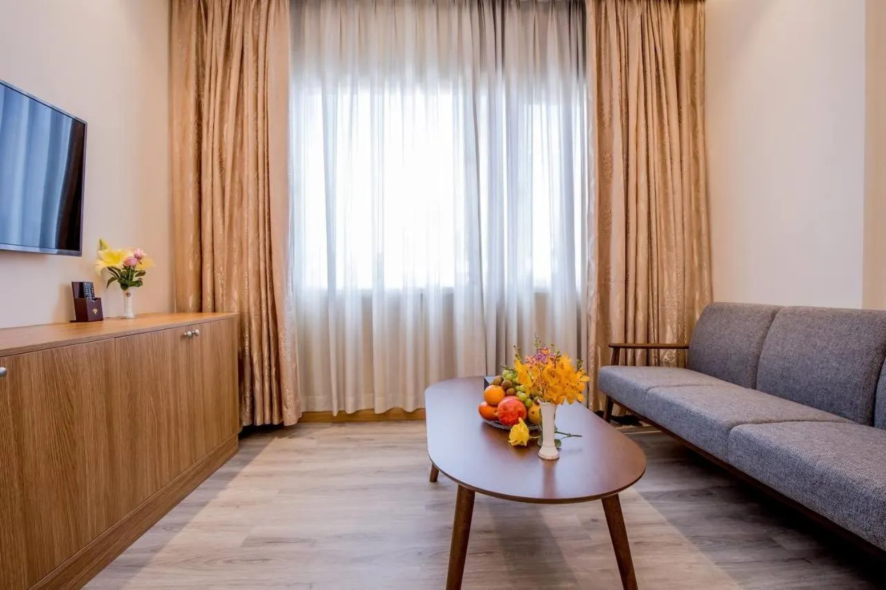 Seating area in Le President Hotel