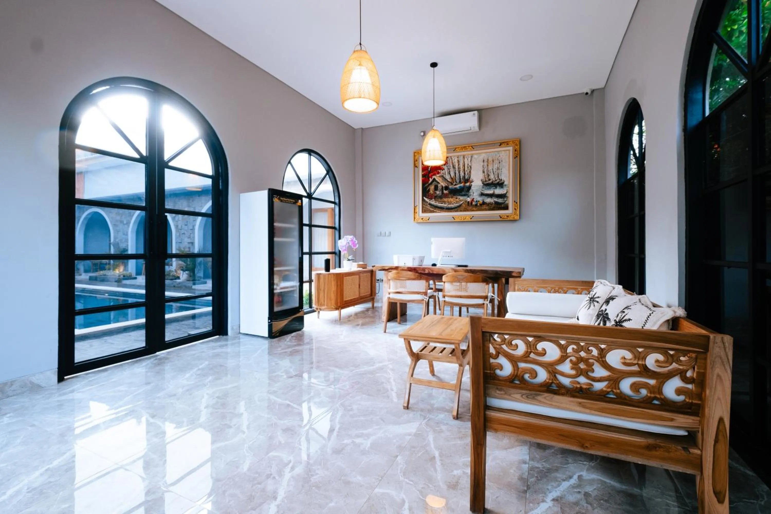 Lobby or reception in Villa Koura Kuta