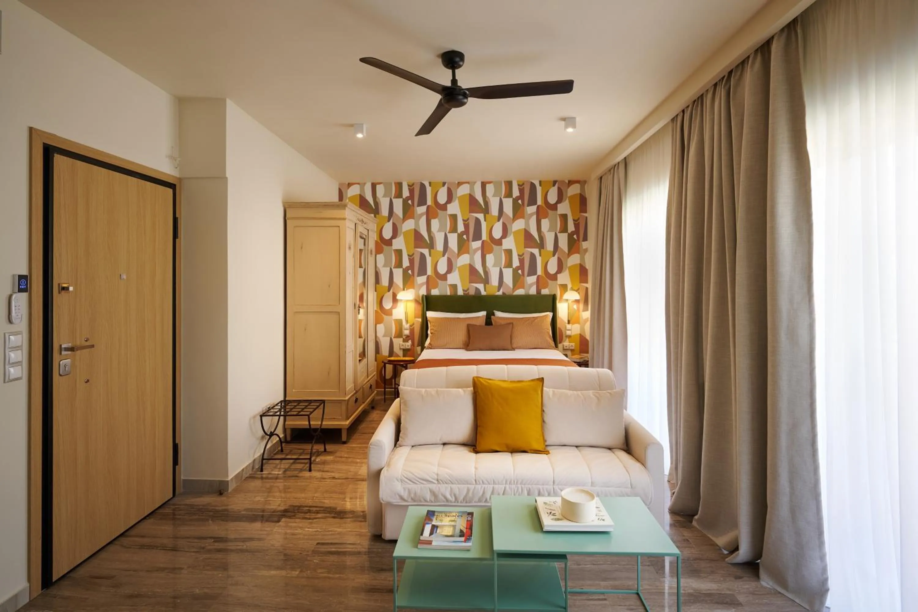 Bed in Rastoni Acropolis Uniquely Located Stylish Apartments