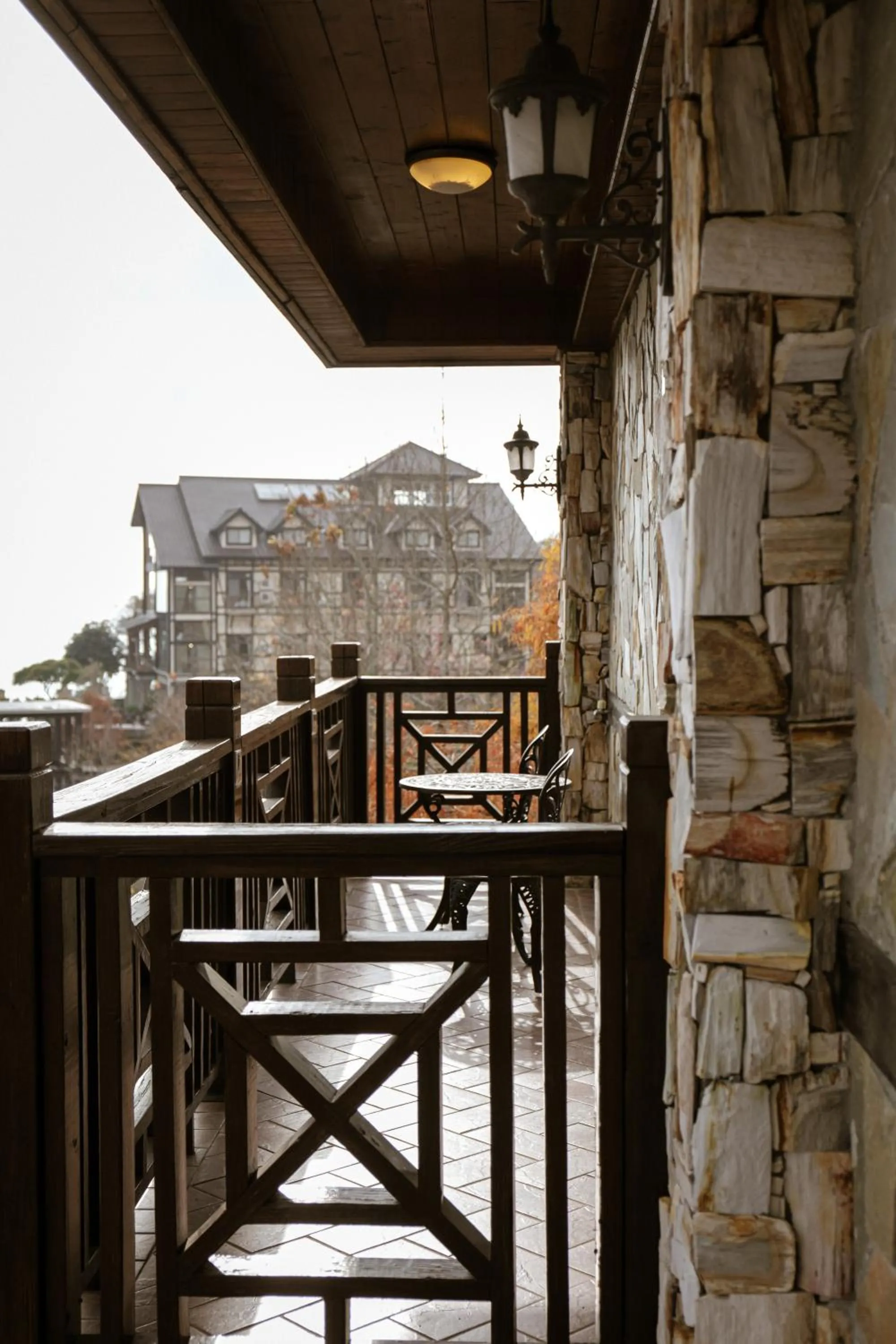 Balcony/Terrace in 日初雲來民宿