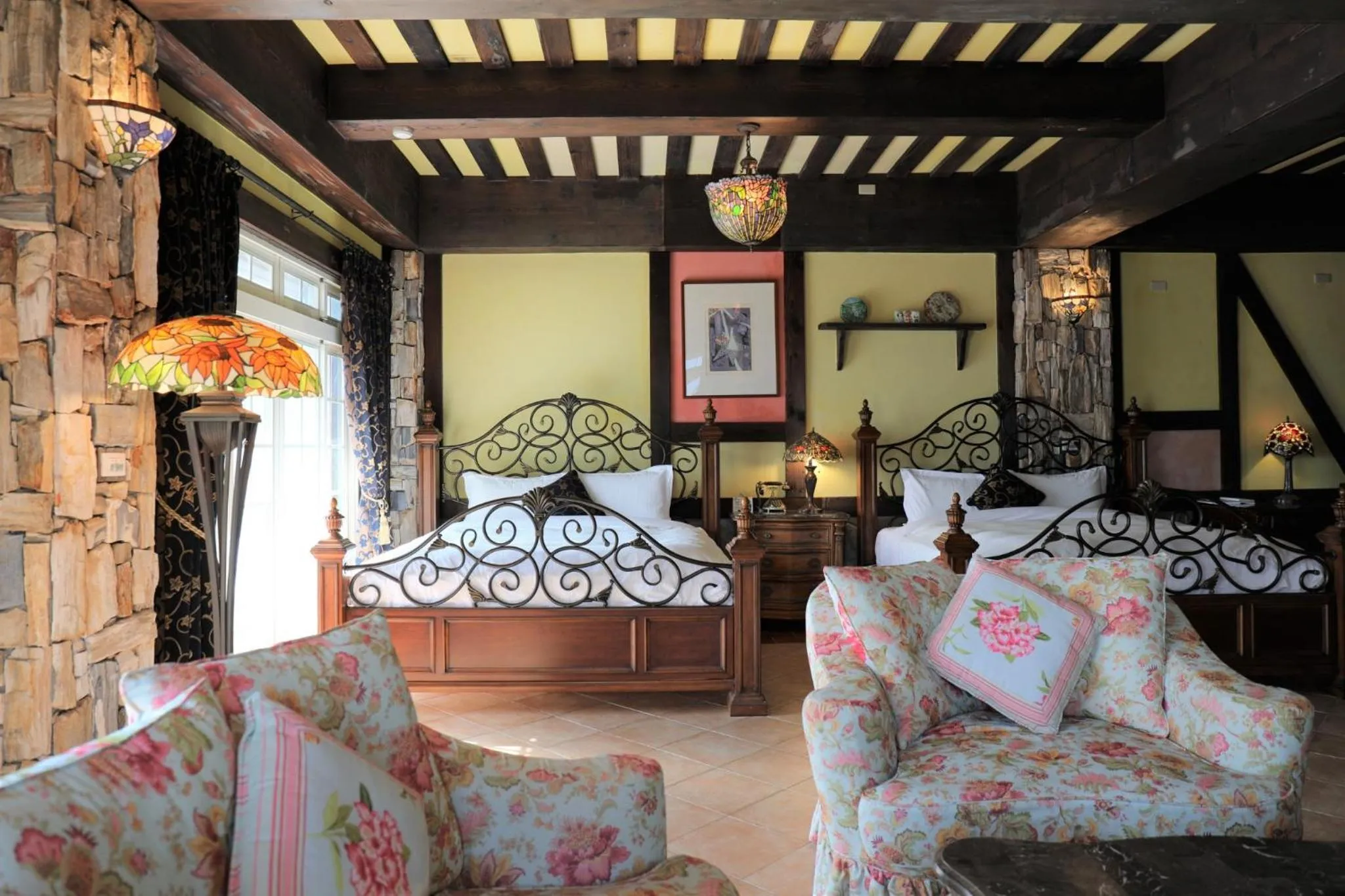 Bed in 日初雲來民宿