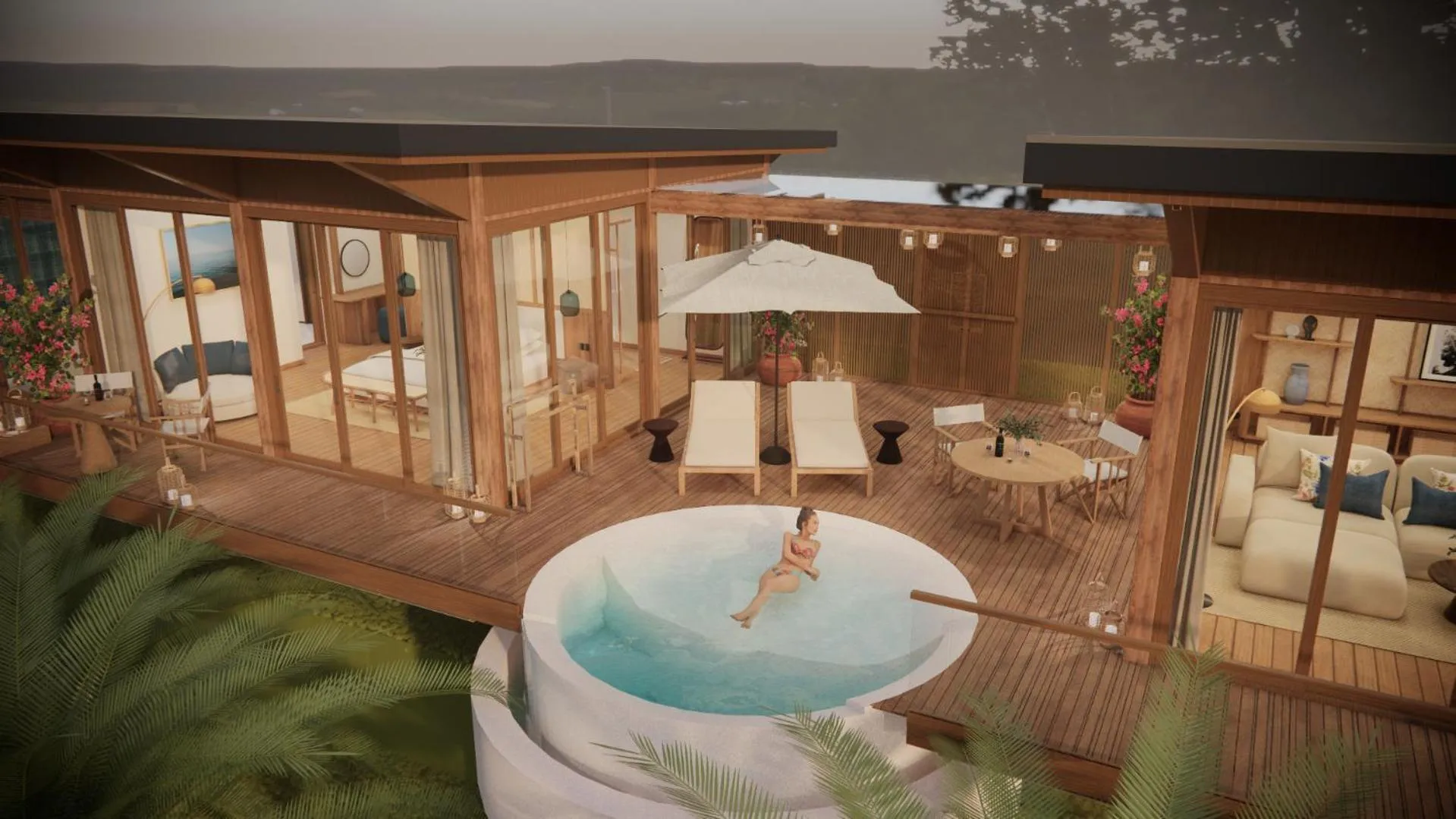 Balcony/Terrace in Ocean View Villas by Grün