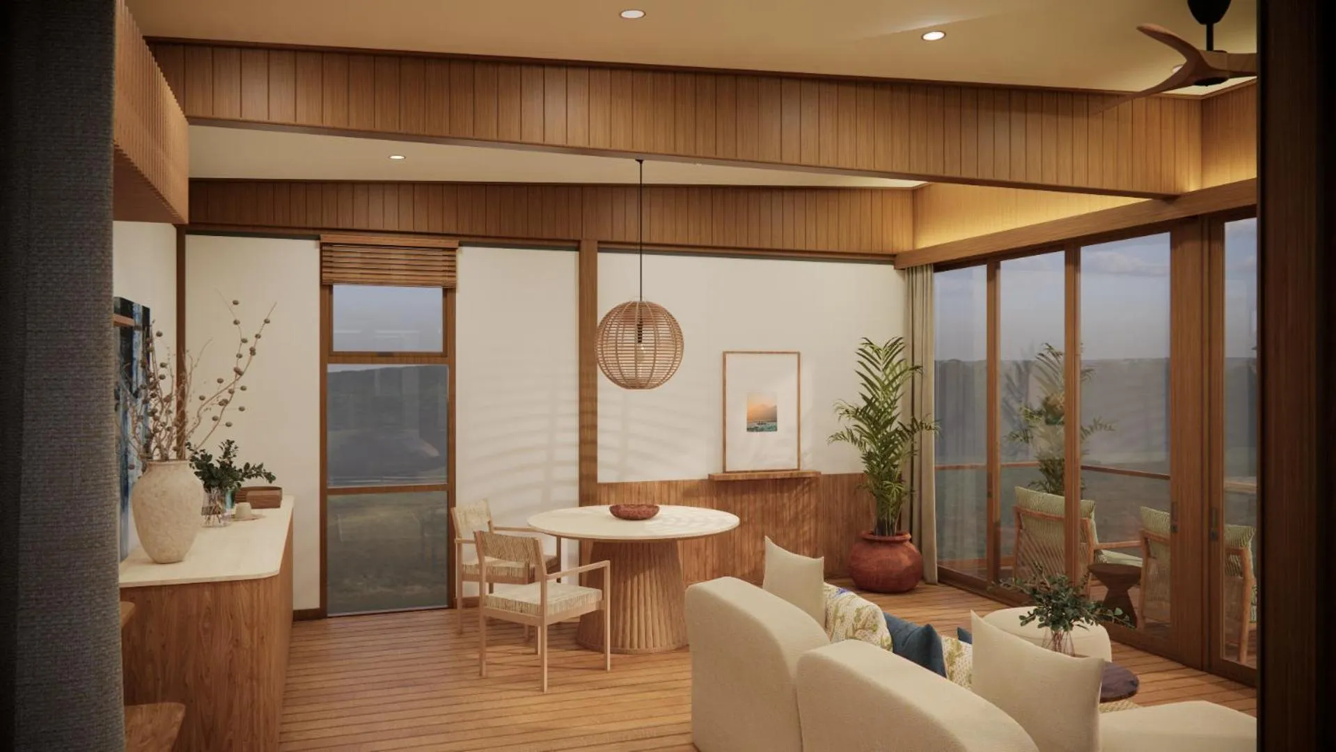 Dining area in Ocean View Villas by Grün