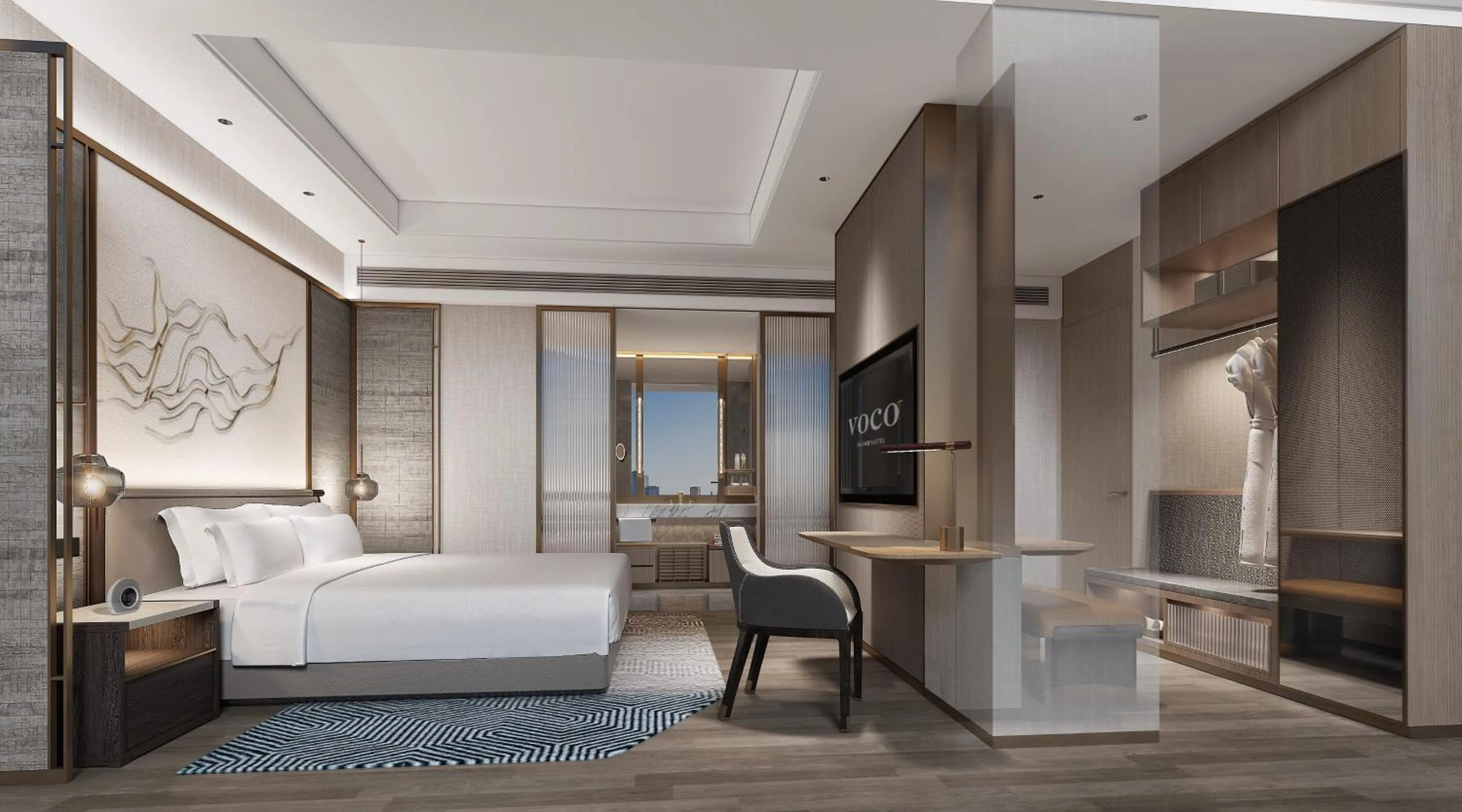 Bedroom, Bed in voco Jincheng Danhe by IHG