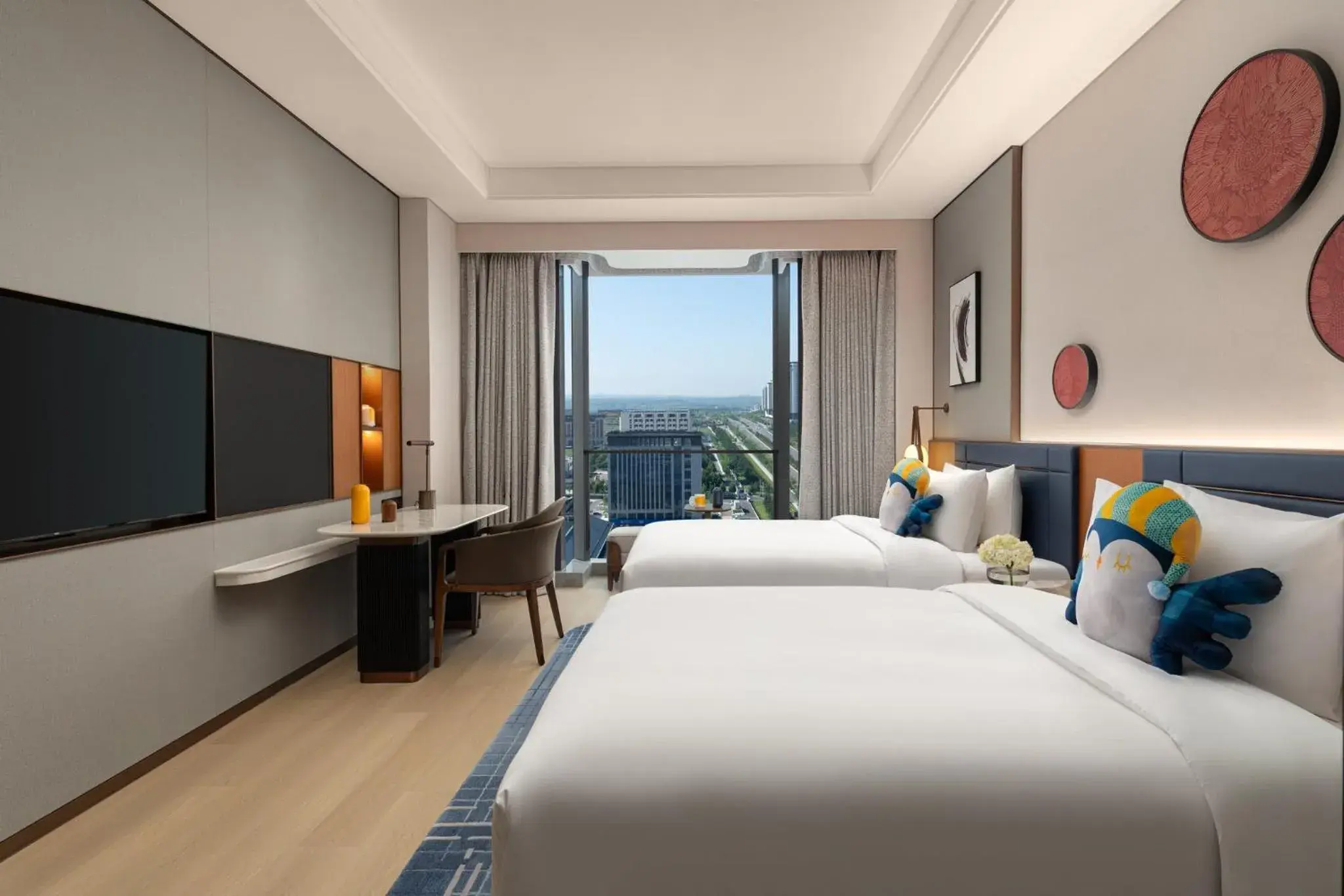 Standard Twin Room with City View in voco Jincheng Danhe by IHG Standard Twin Room with City View in voco Jincheng Danhe by IHG