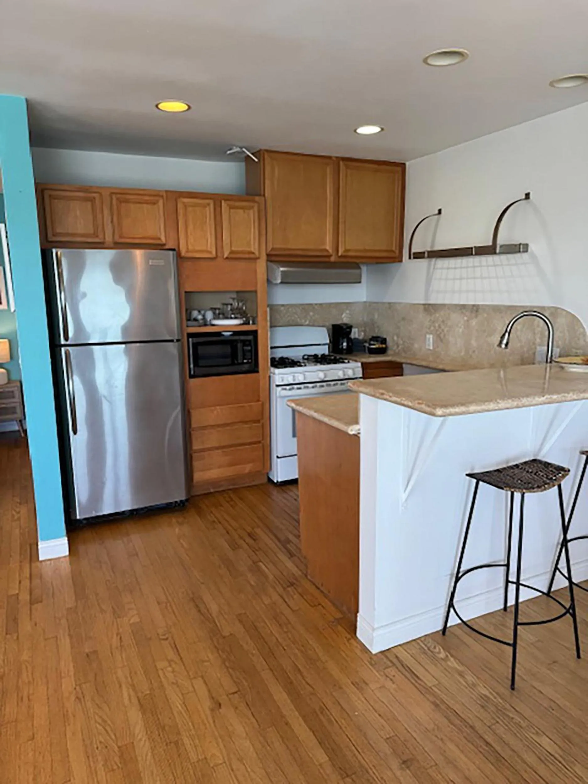 kitchen in Malibu Private Beach Apartments
