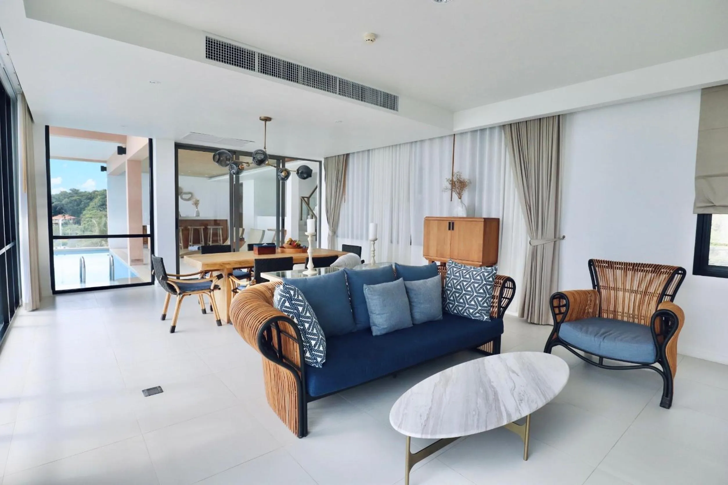 Living room in Bandara Pool Villas, Phuket