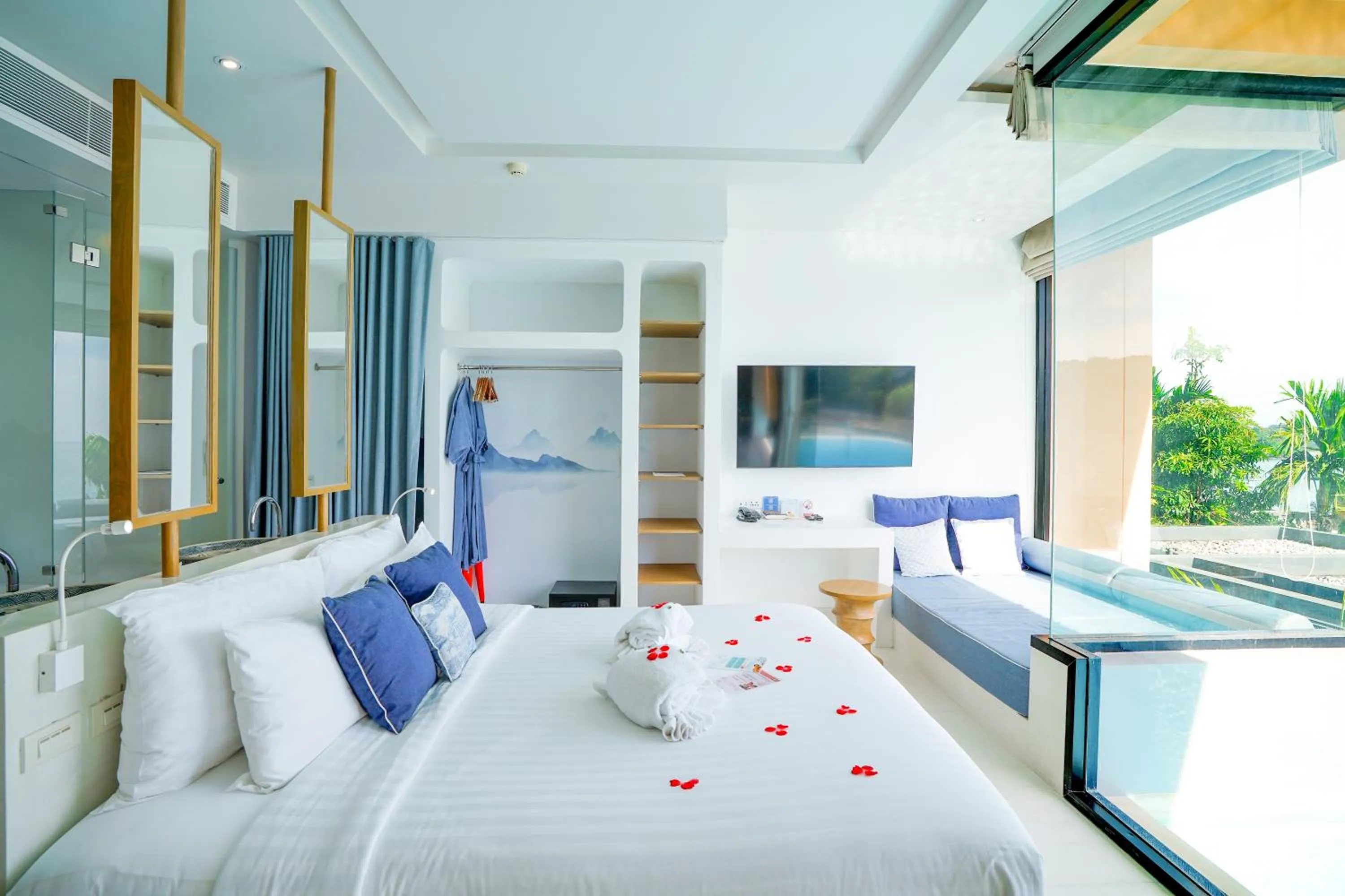 Bed in Bandara Pool Villas, Phuket