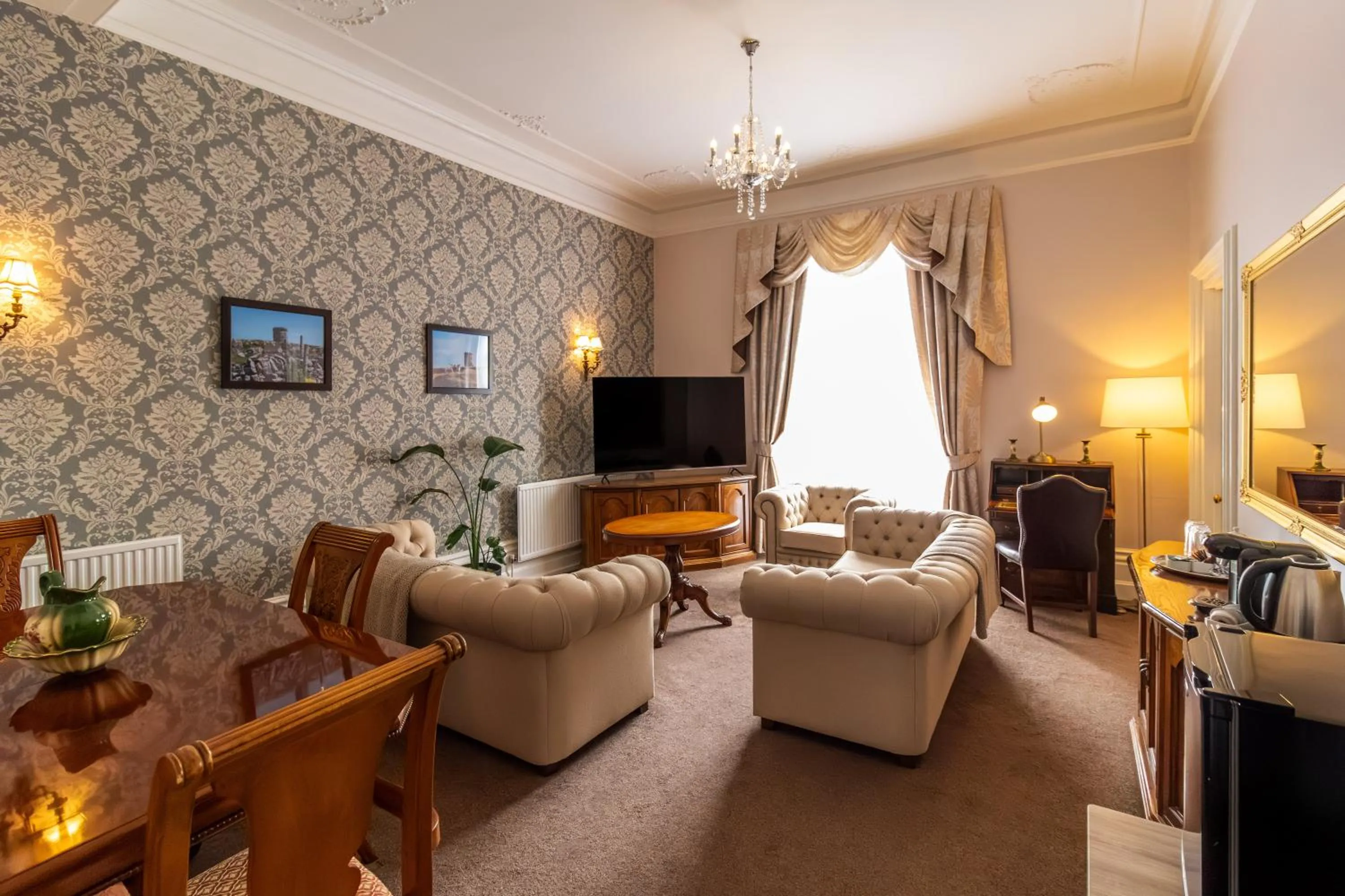 Seating area in The Palace Hotel Buxton & Spa