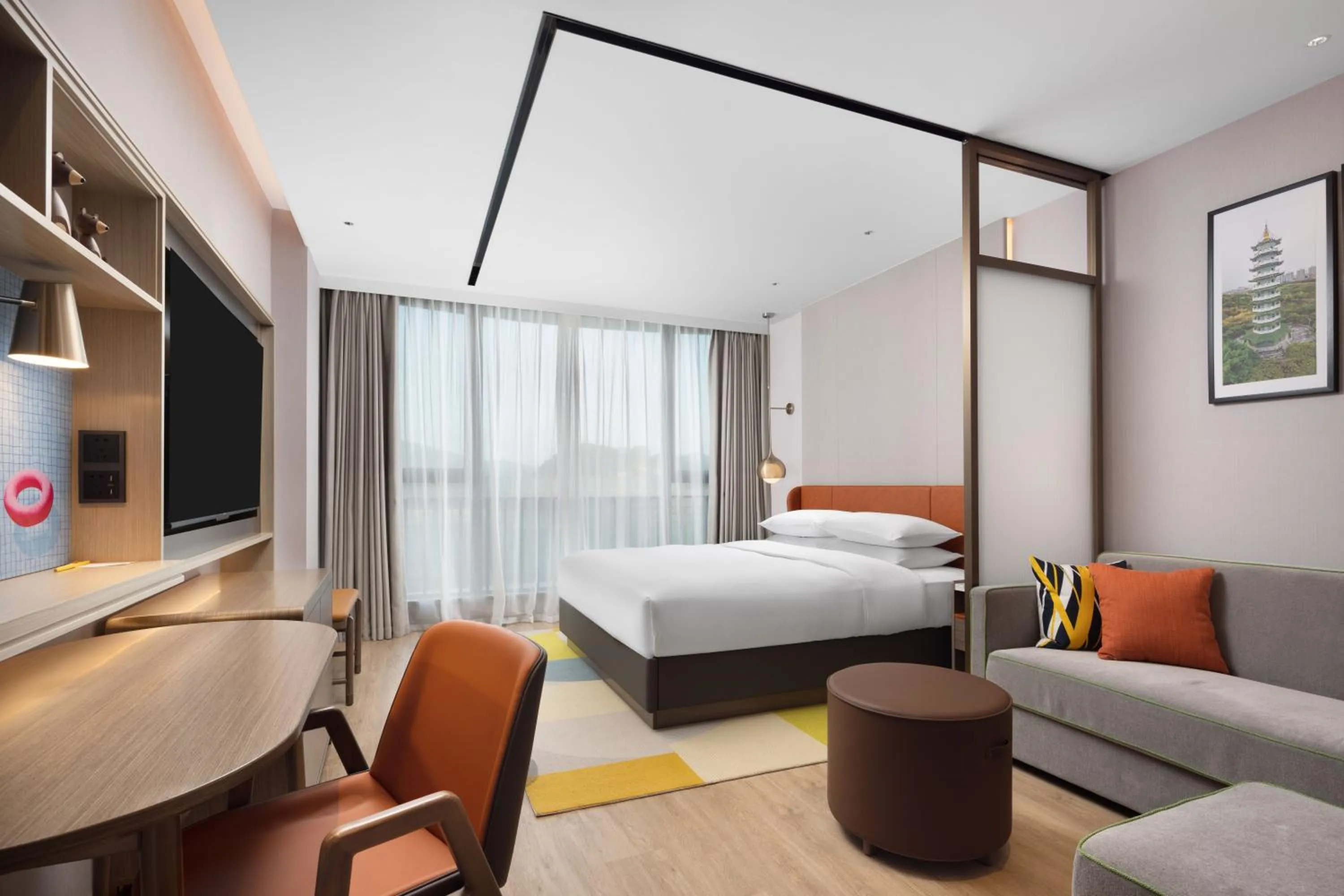 Bed in Home2 Suite by Hilton Guangzhou Conghua