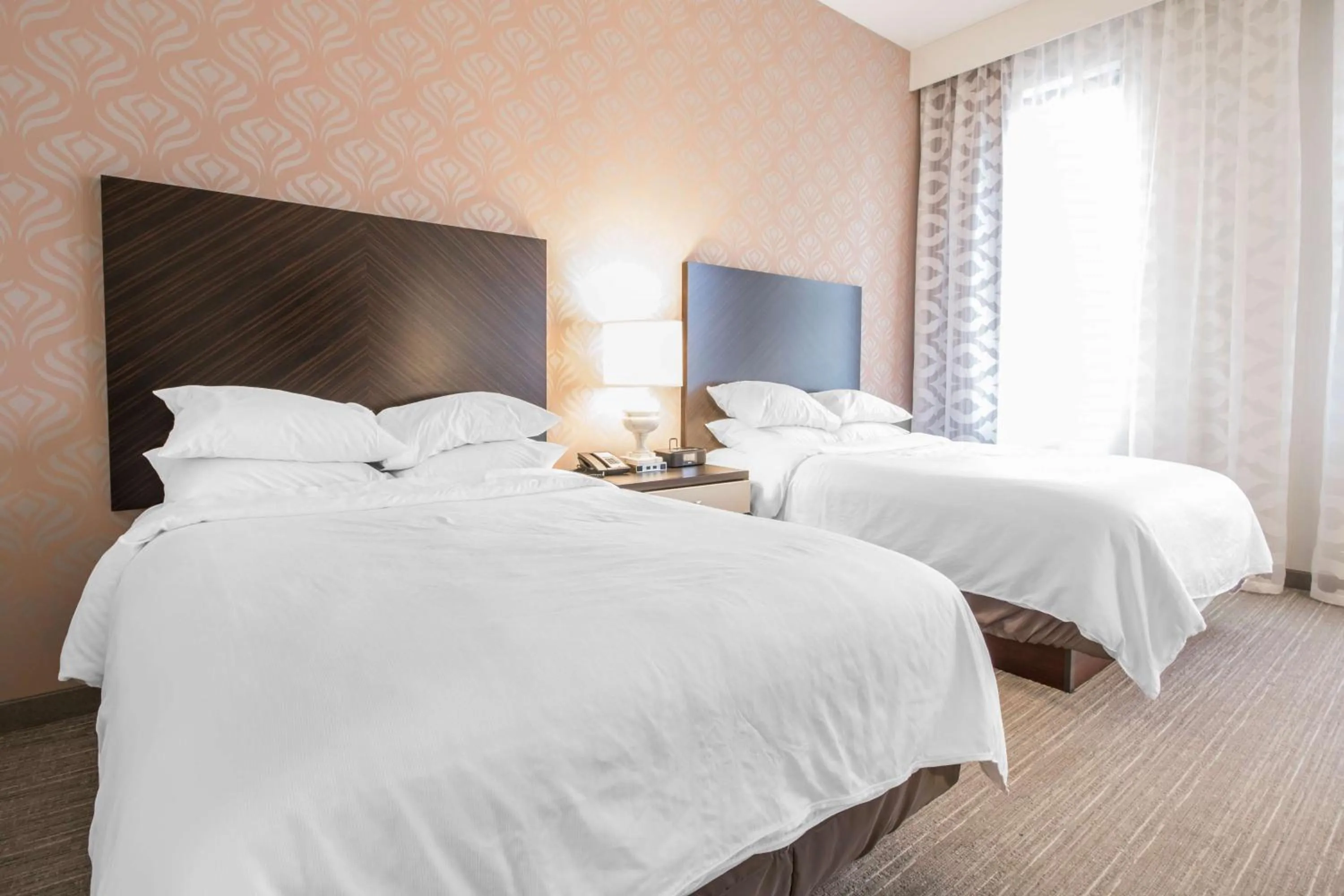 Bed in Embassy Suites Louisville Downtown