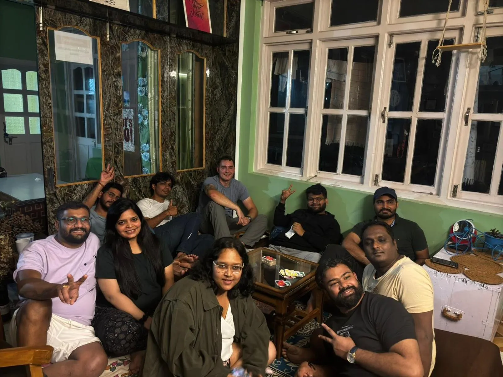 Seating area in ZuZu Hostels