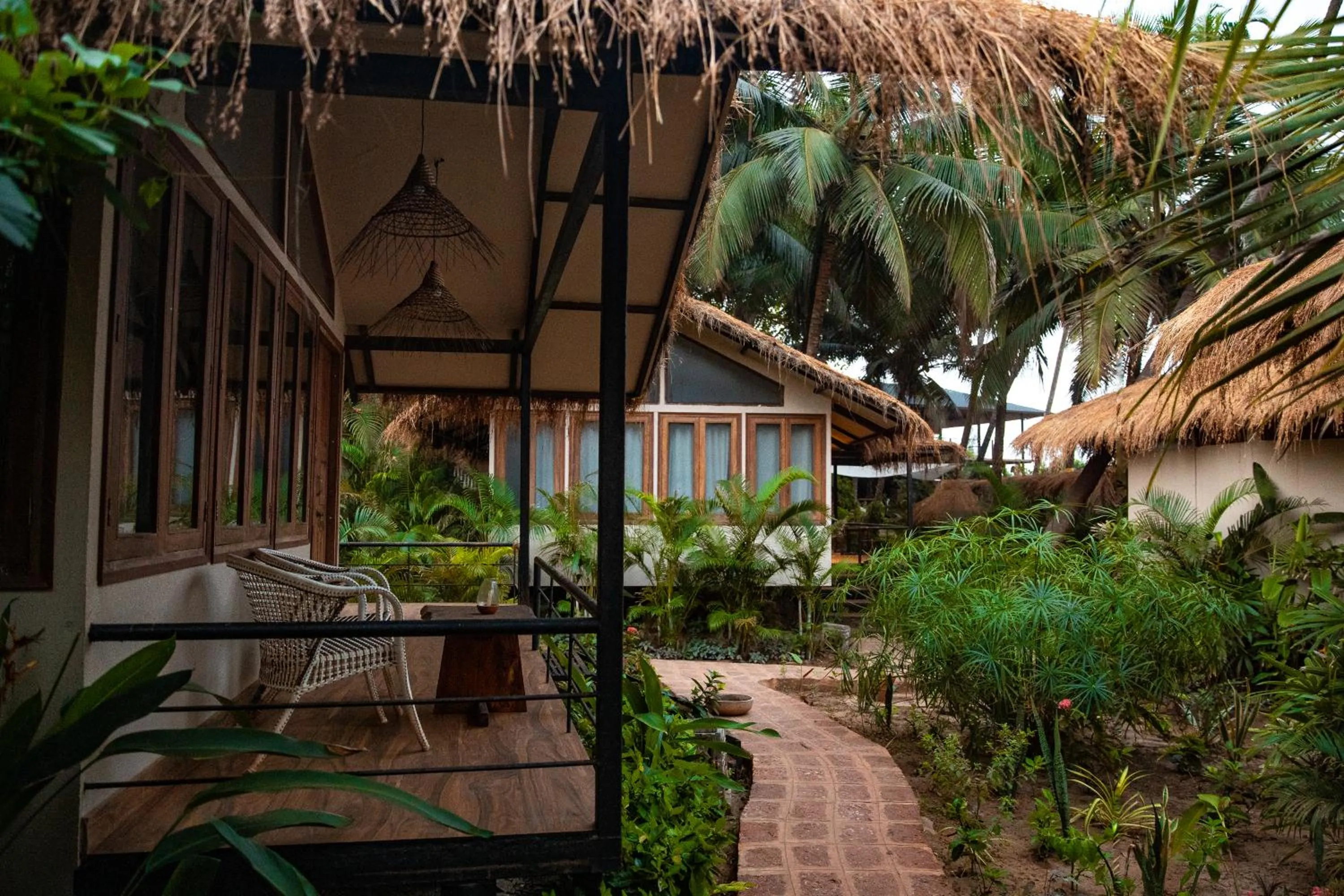 Patio in Anahata Retreat Beach Front Ashwem Goa