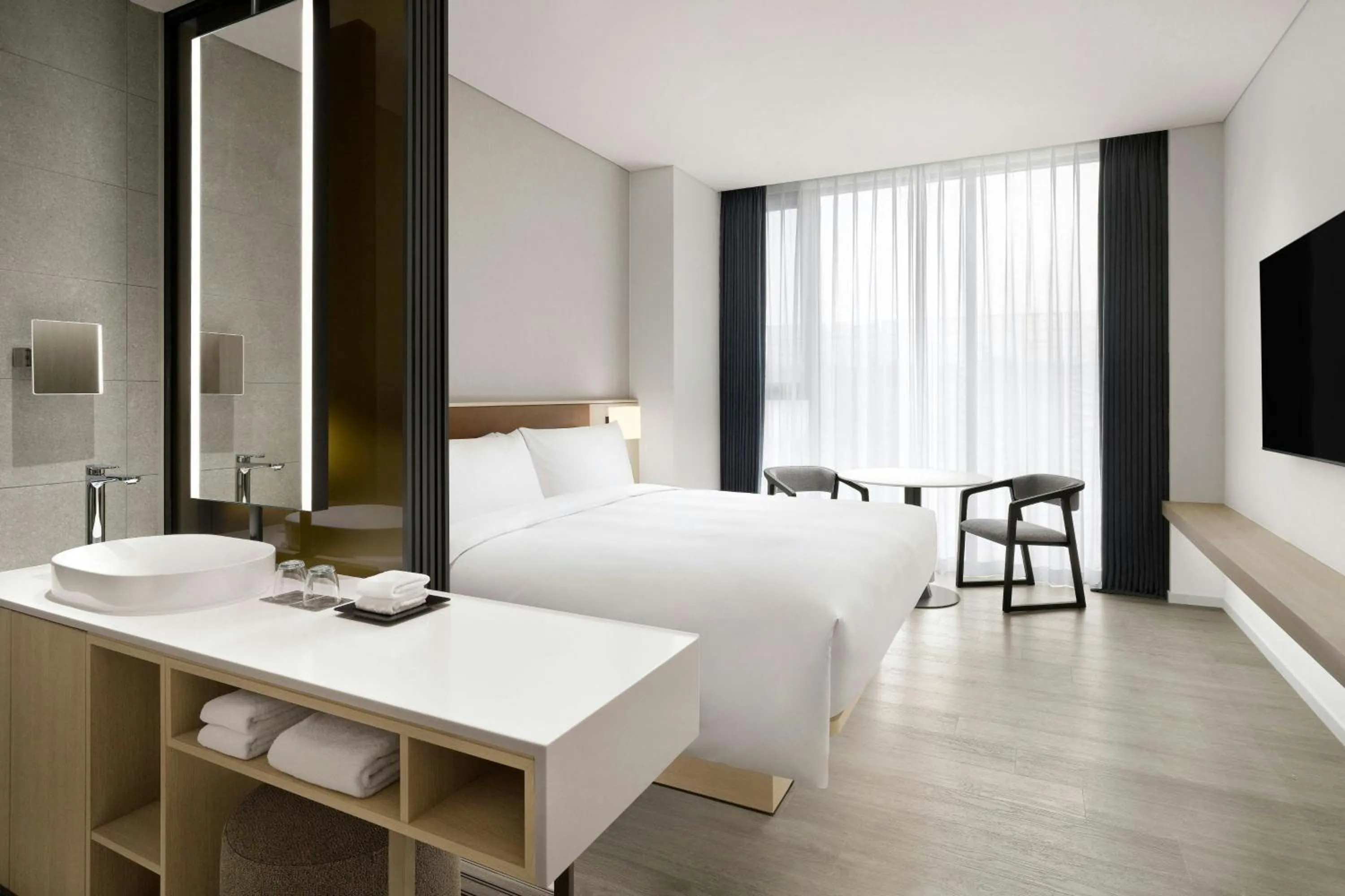 Bedroom, Bed in AC Hotel by Marriott Seoul Geumjeong