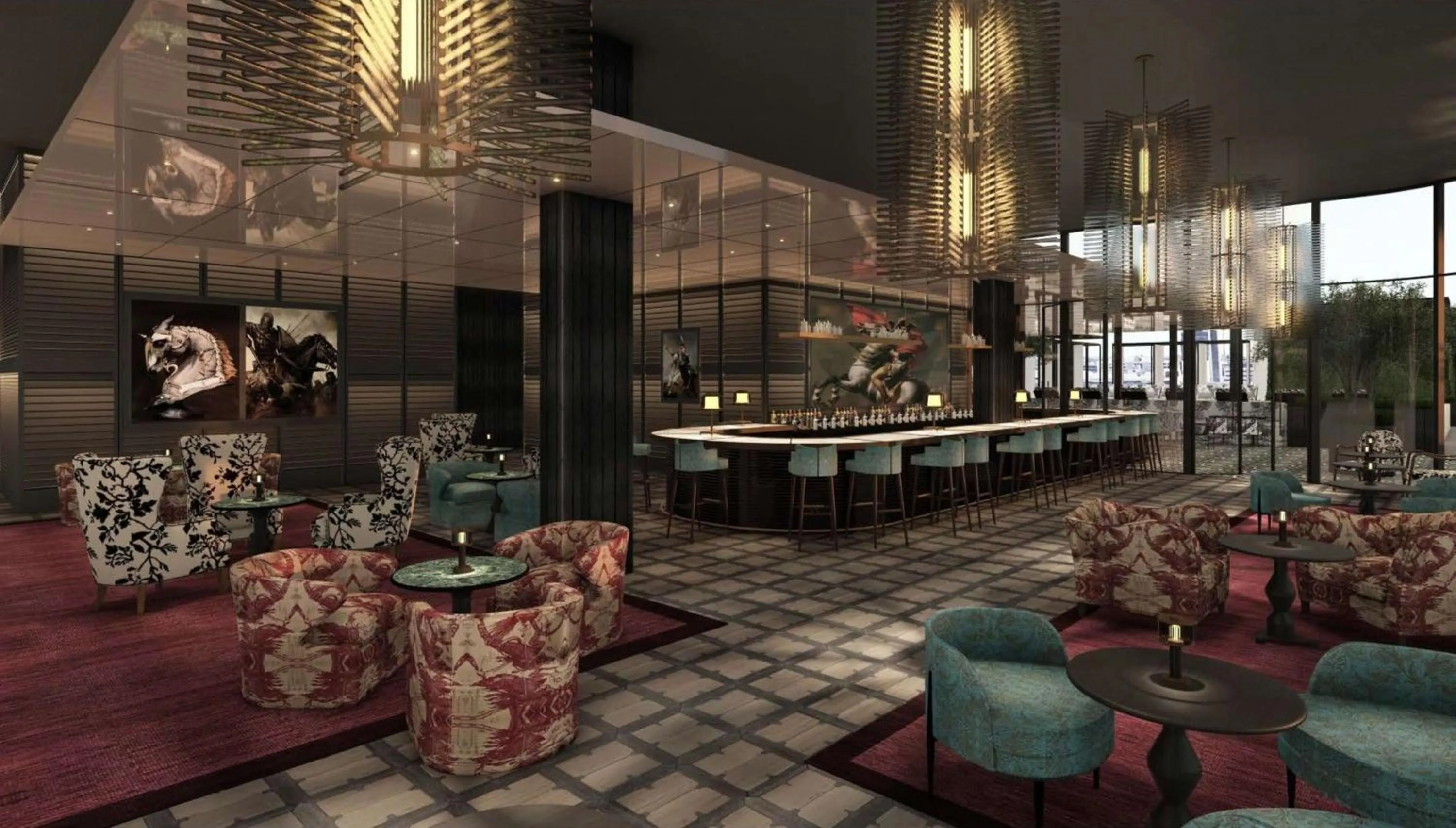 Lounge or bar in Hotel Bourre Bonne Louisville, Curio Collection by Hilton