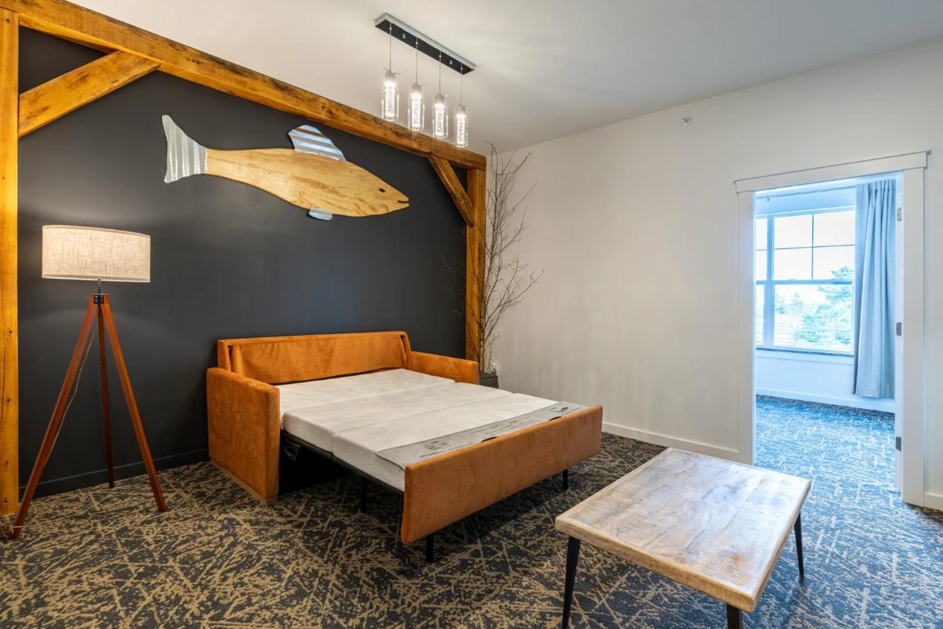 Living room, Bed in Stone Park Ellsworth-Bar Harbor