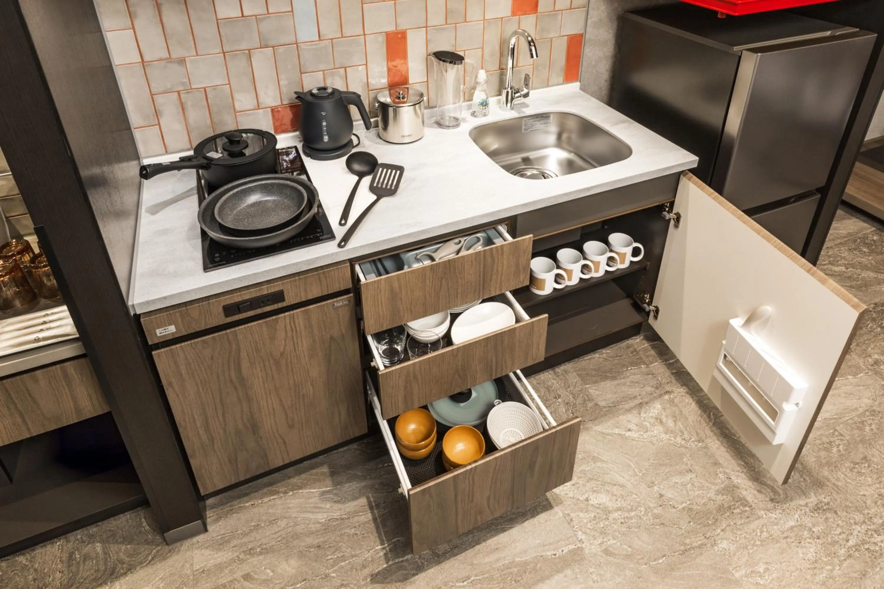 Kitchen or kitchenette in &Here OSAKA NAMBA