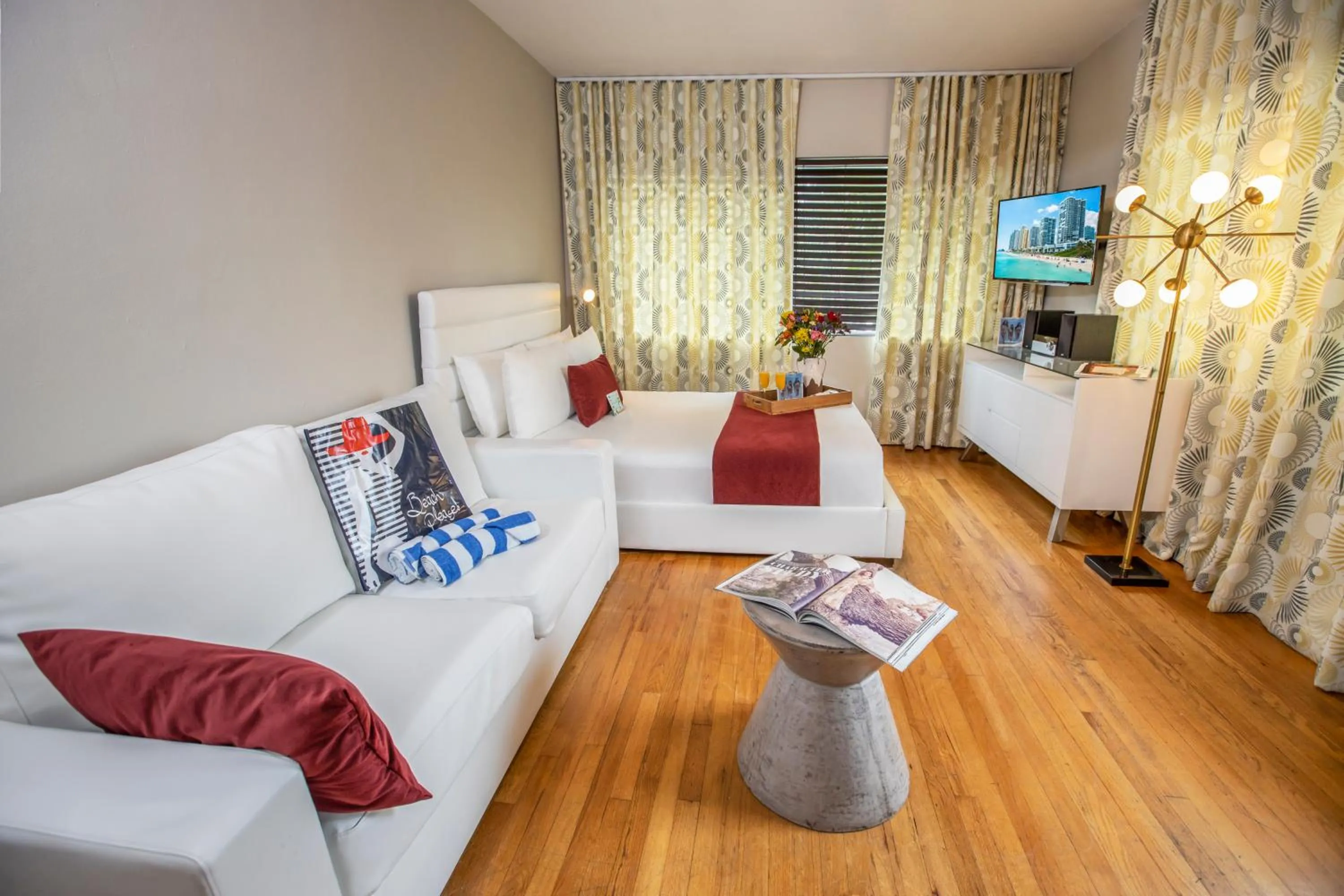 Bed in Beachside All Suites Hotel