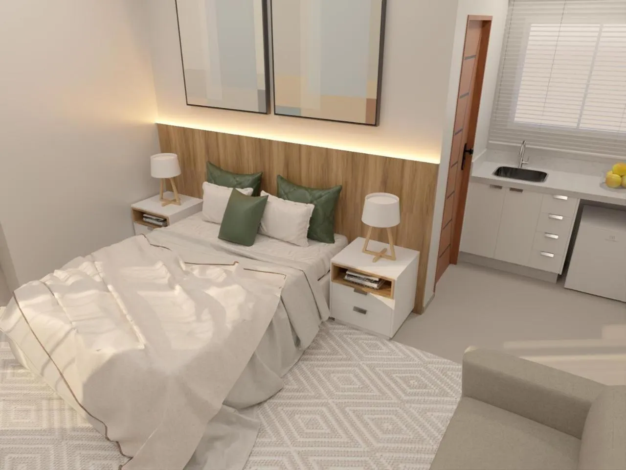 Bed in Pousada Praia João Fernandes