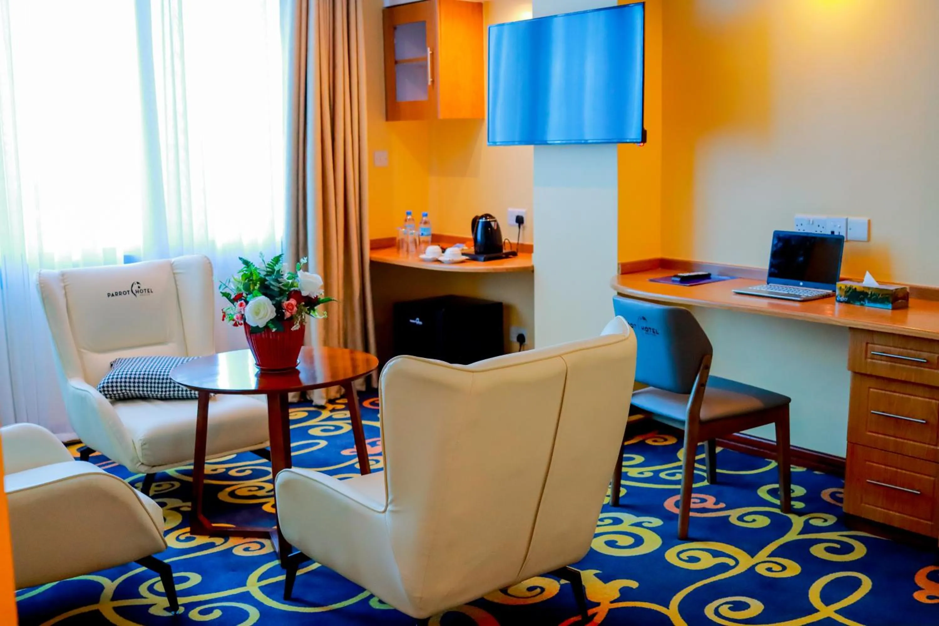 Dining area in Parrot Hotel Arusha