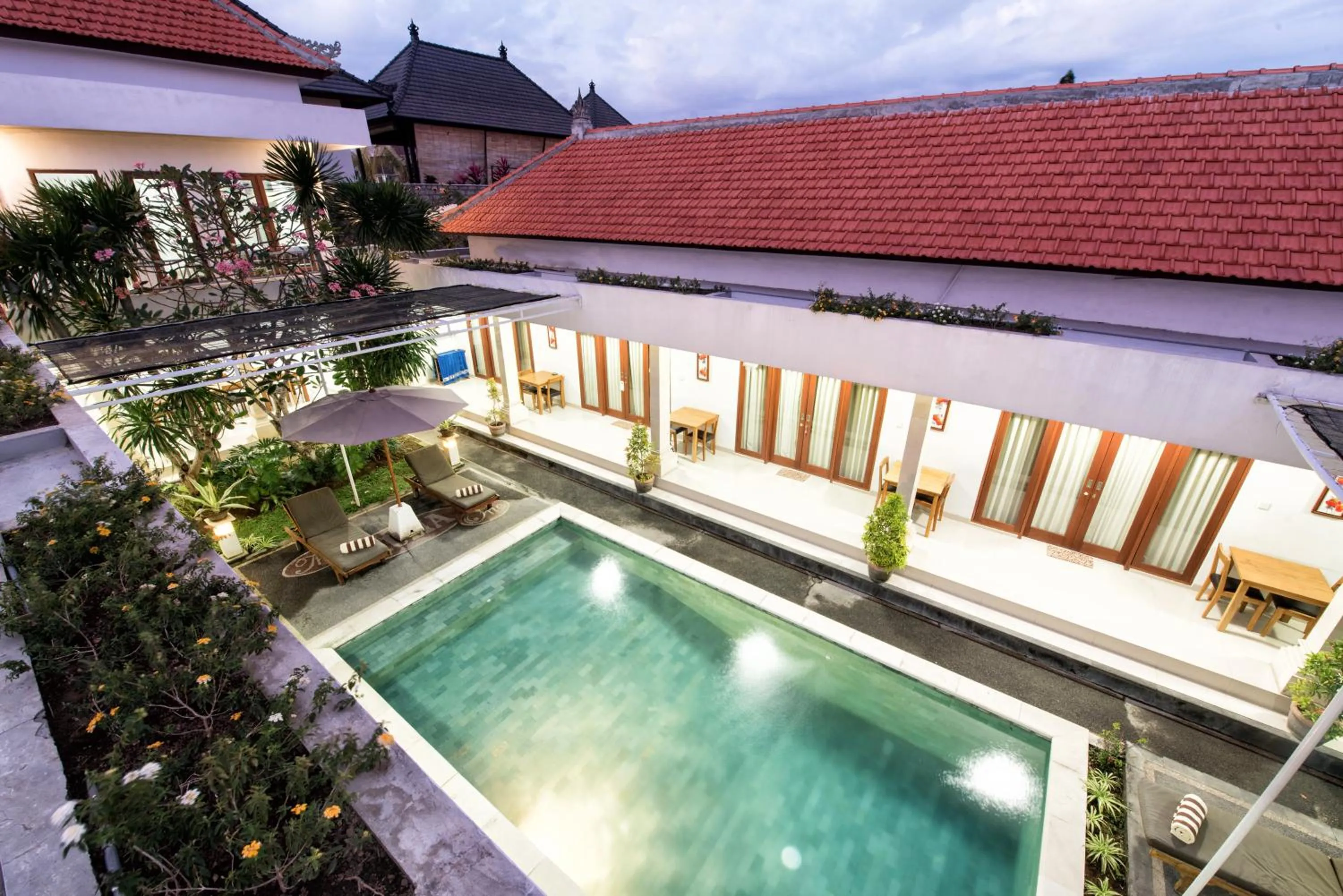 Pool view in Anggie Stay