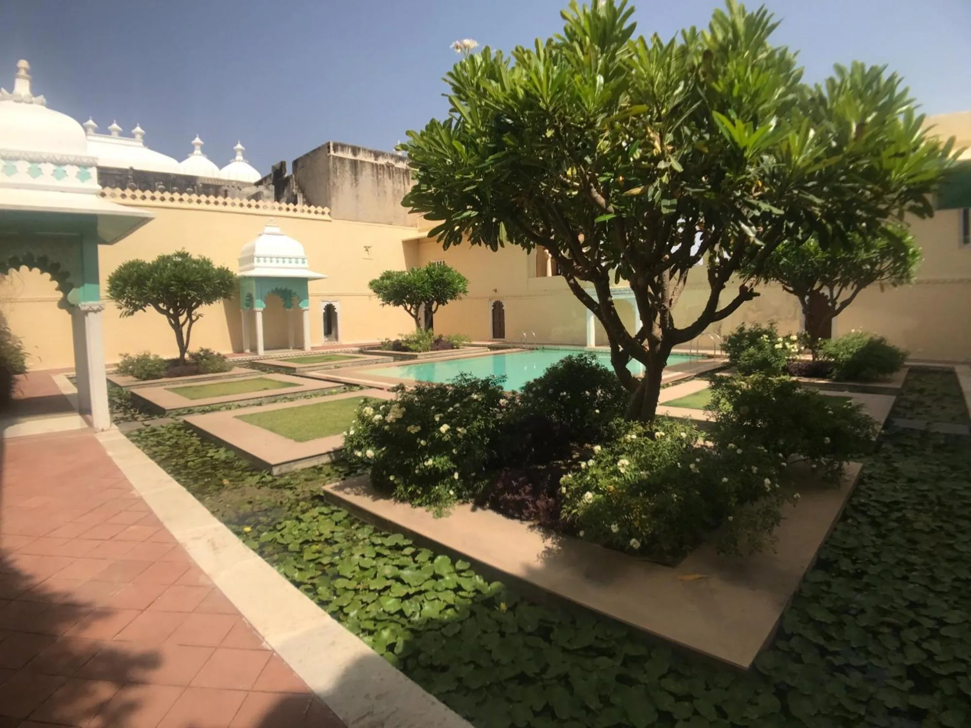 Swimming pool in Sardargarh Heritage Fort Udaipur