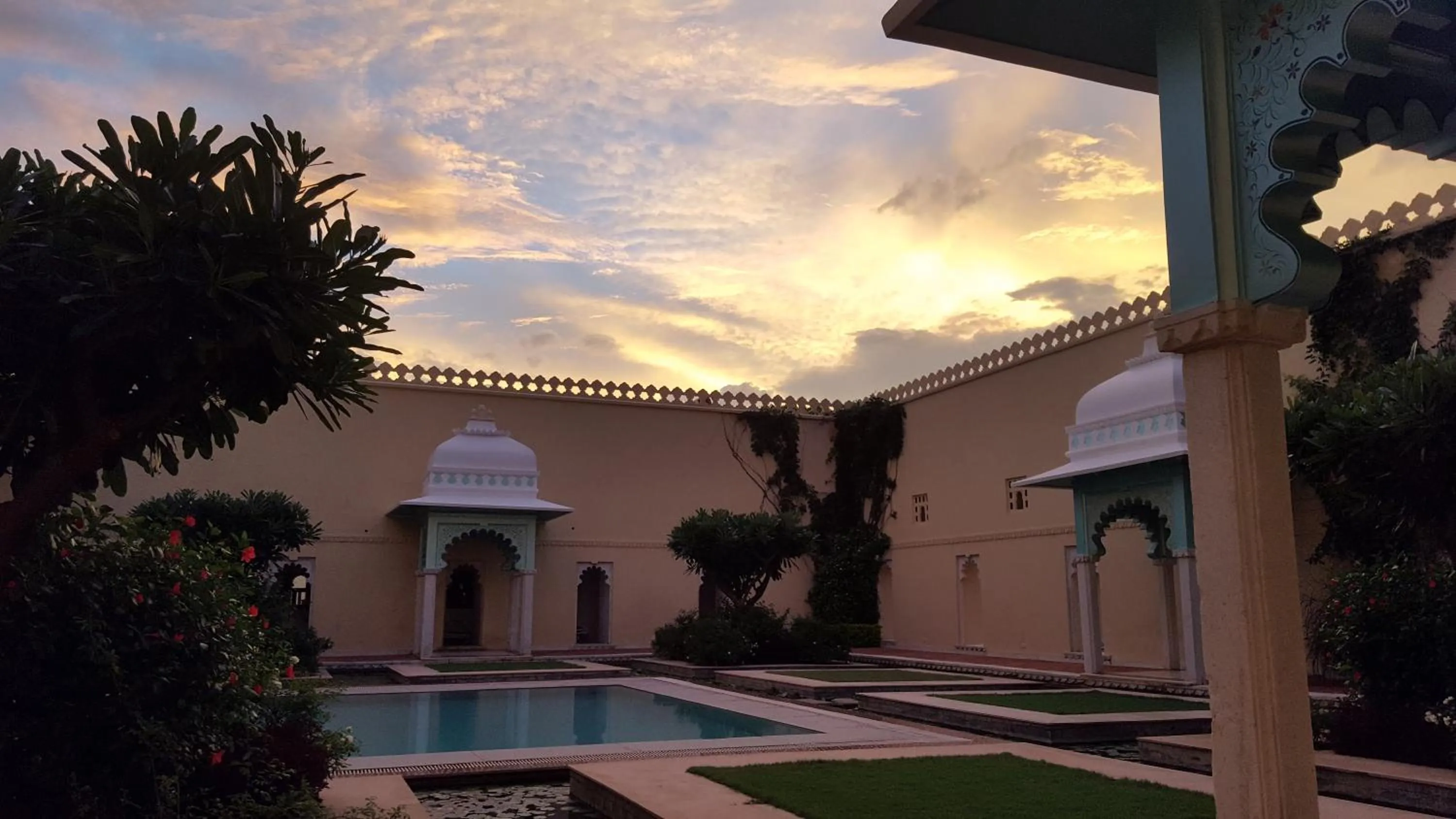 Inner courtyard view in Sardargarh Heritage Fort Udaipur