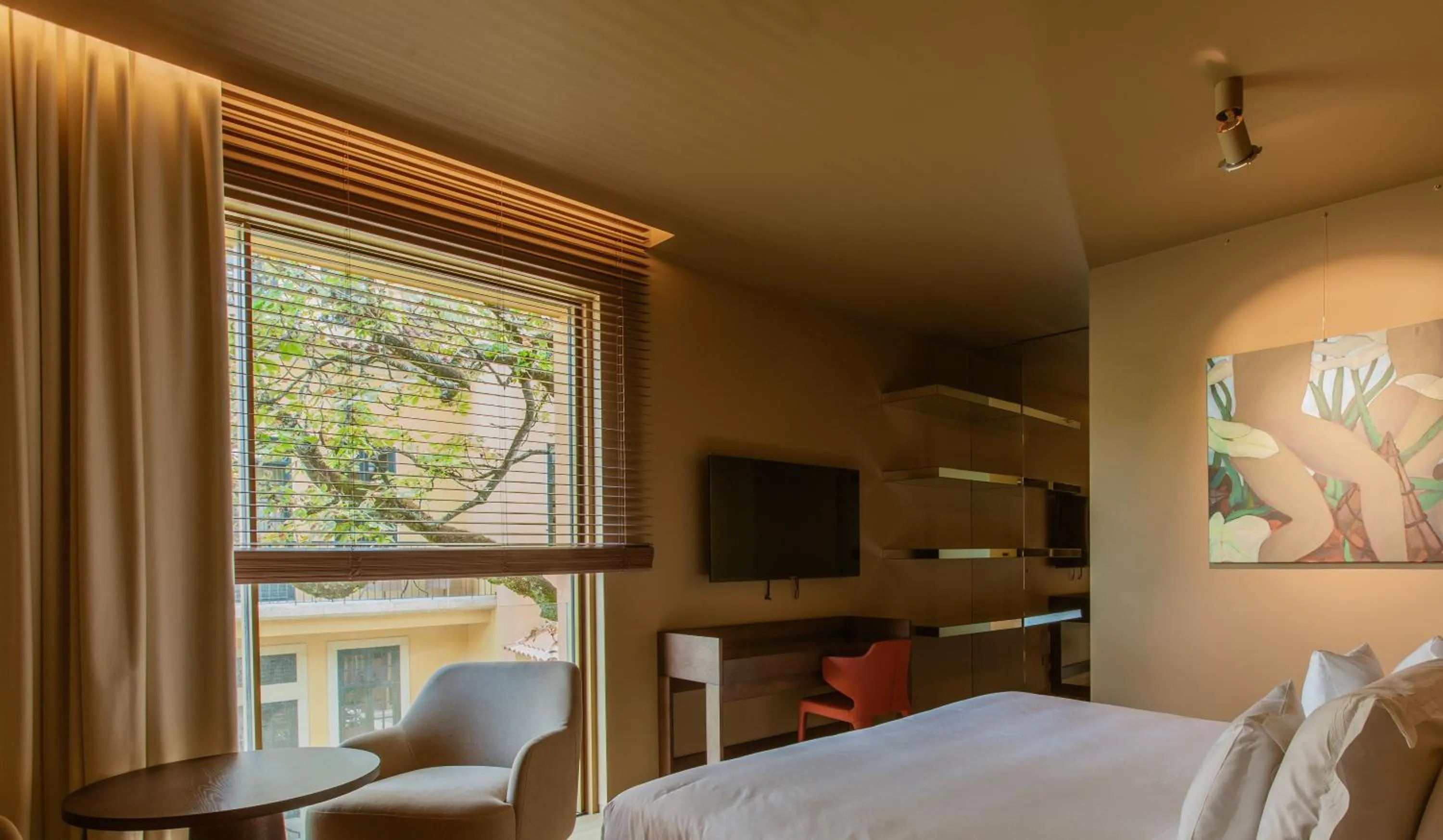 View (from property/room), Bed in Palacete Severo